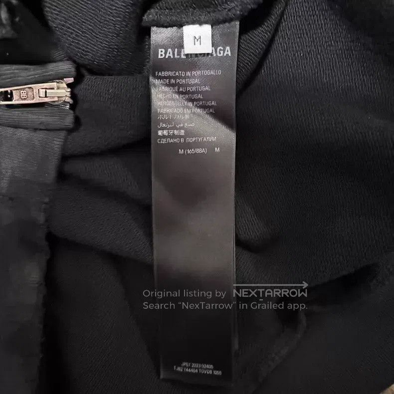 Balenciaga Balenciaga English Letter Mud-Dyed Sanskrit Zippered Hoode Size US M / EU 48-50 / 2 - 5 Thumbnail