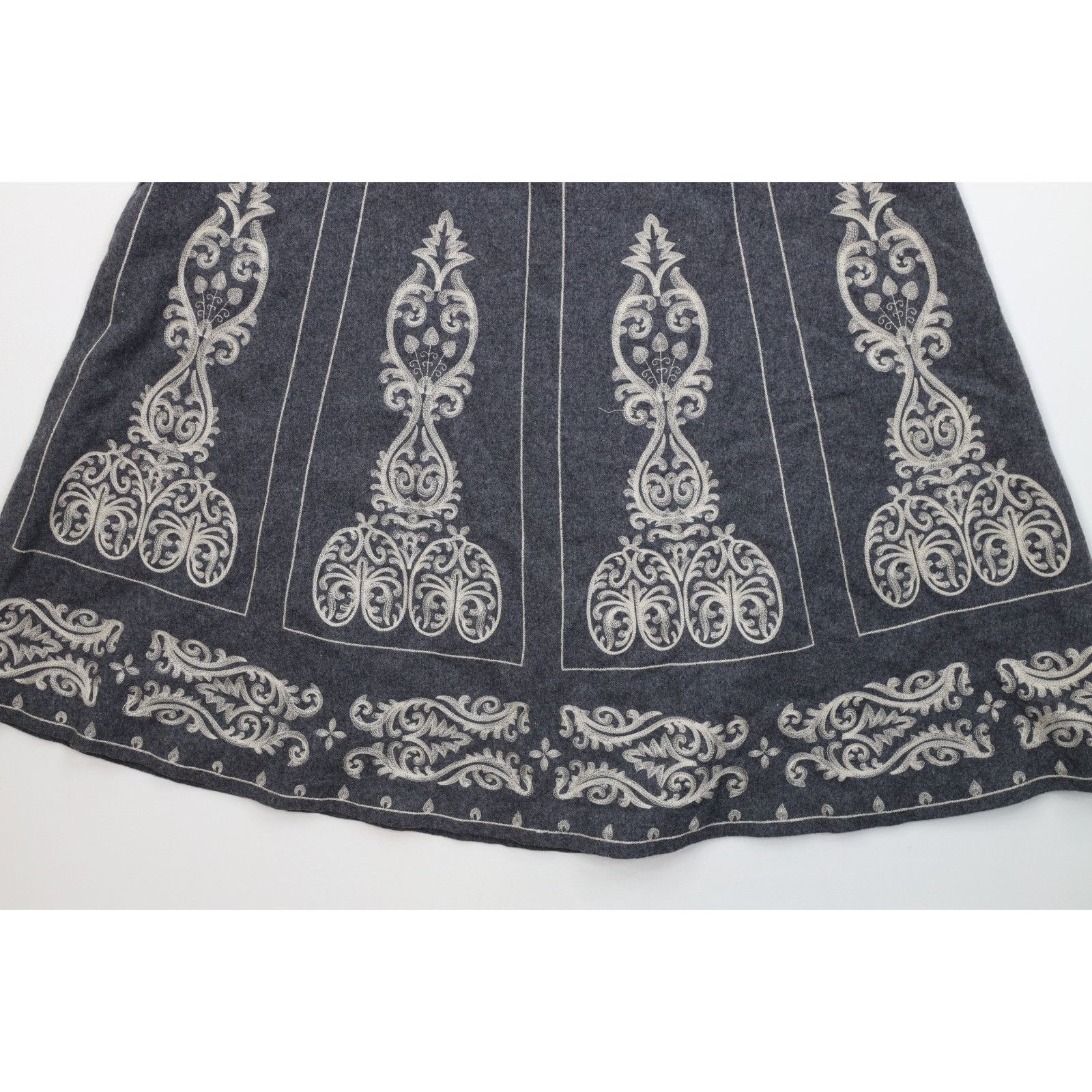 Boden Boden Wool Blend Embroidered Geometric Skirt Size 38" / US 16 / IT 52 - 13 Thumbnail
