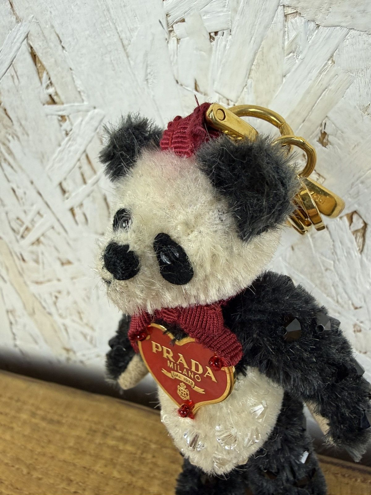 Prada Prada Panda Bear Heart Key Ring Key Holder Bag Charm Size ONE SIZE - 3 Thumbnail