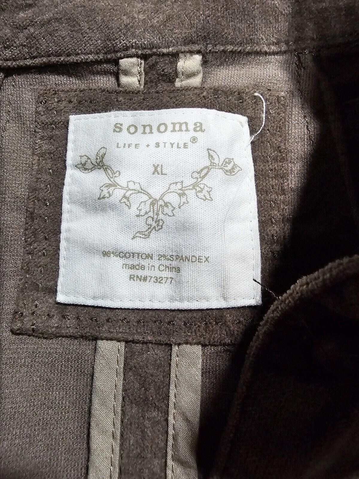 Sonoma Sonoma Life + Style button up blazer Jacket brown Tags Sz XL Size XL / US 12-14 / IT 48-50 - 3 Thumbnail