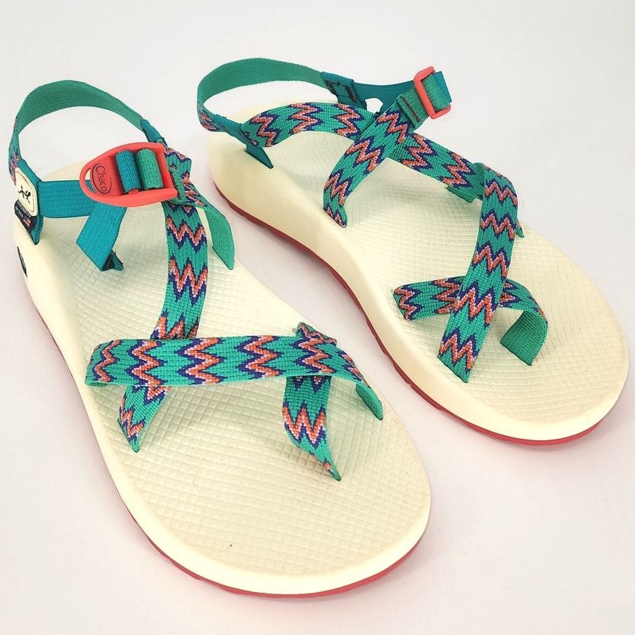 Chaco Men’s Teal Patterned Sport Sandals Chaco Men main image 4