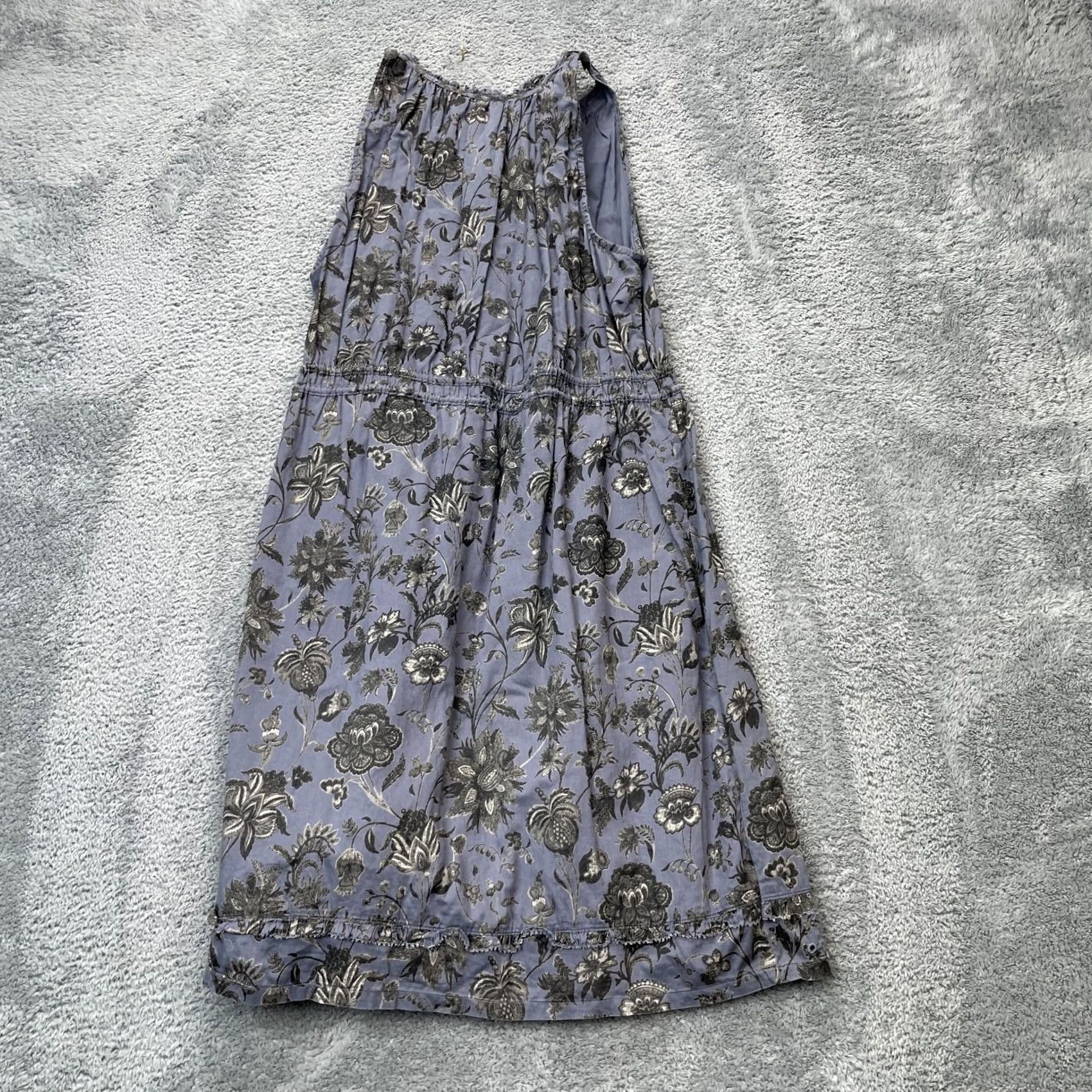Converse Converse Dress Women Medium Gray A Line Floral Pleated Cottagecore Size M / US 6-8 / IT 42-44 - 2 Thumbnail