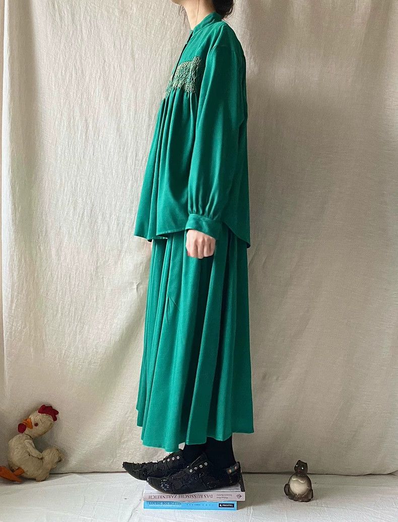 Kenzo KENZO Lakeside Green Wool Sweater Set Size XS / US 0-2 / IT 36-38 - 3 Thumbnail