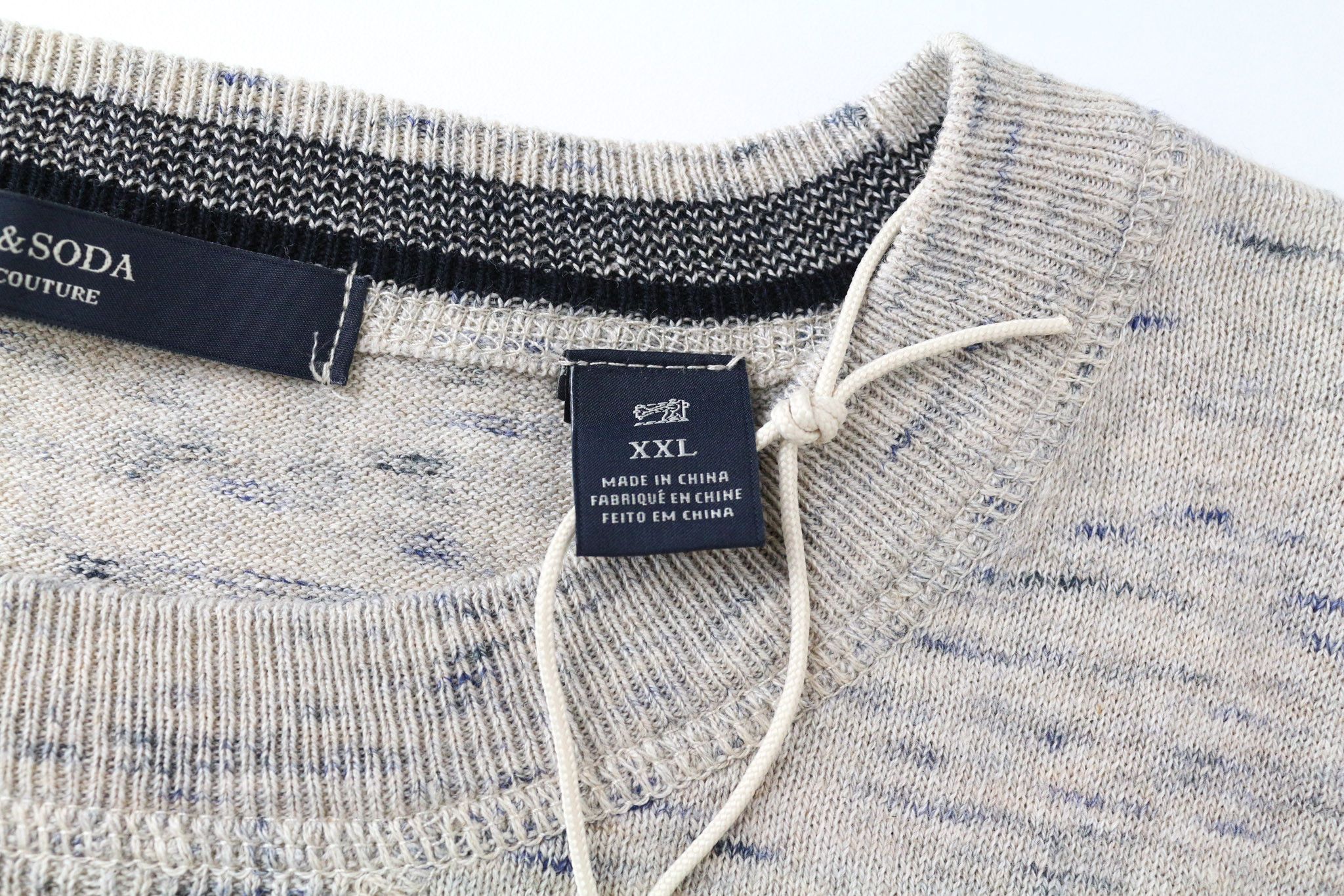 Scotch & Soda AMS COUTURE 2XL Grey Cotton Linen Sweatshirt 75109 Size US XXL / EU 58 / 5 - 5 Thumbnail