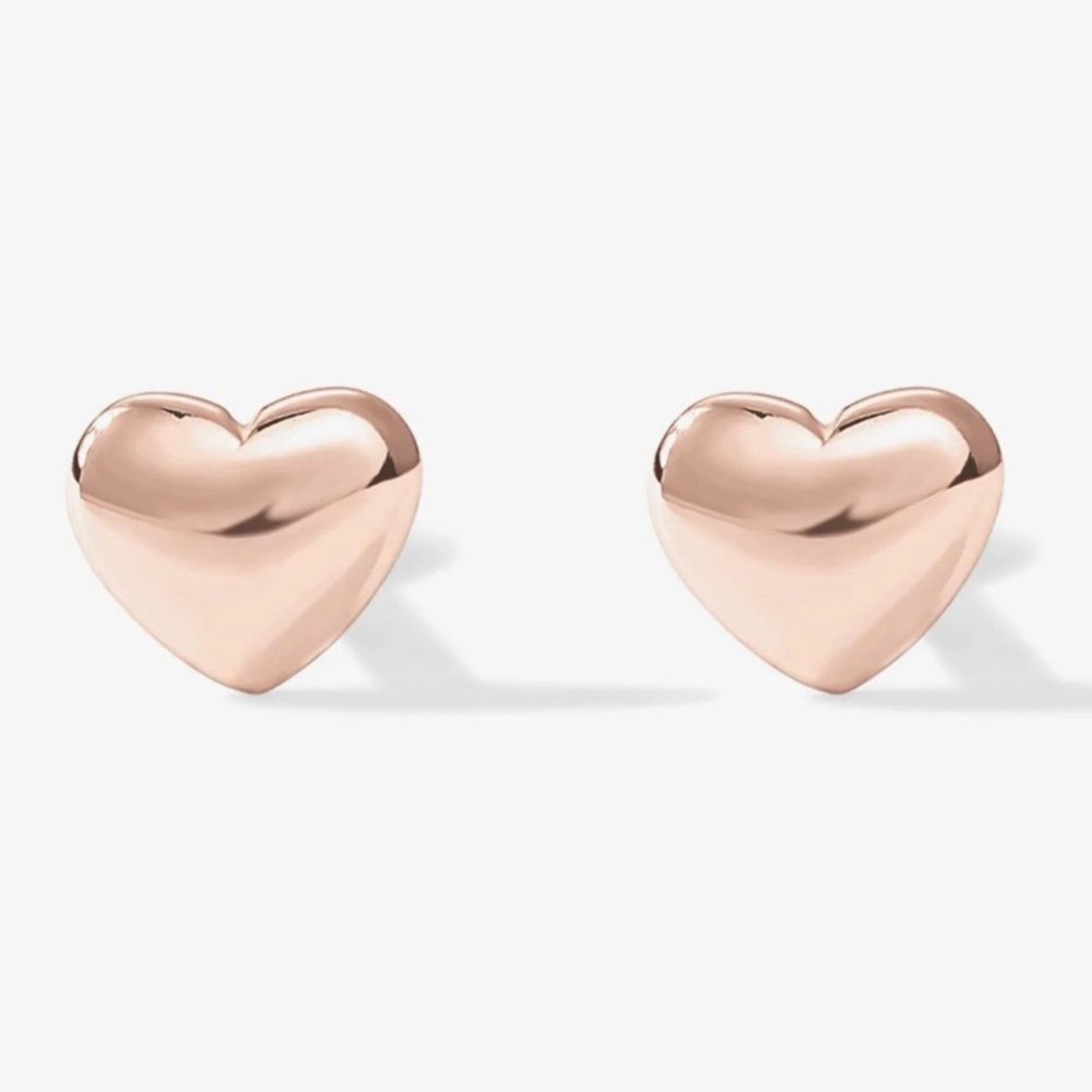 Vintage NWB PAVOI 14K Rose Gold Plated Heart Disc Stud Earrings 925 Size ONE SIZE - 7 Thumbnail