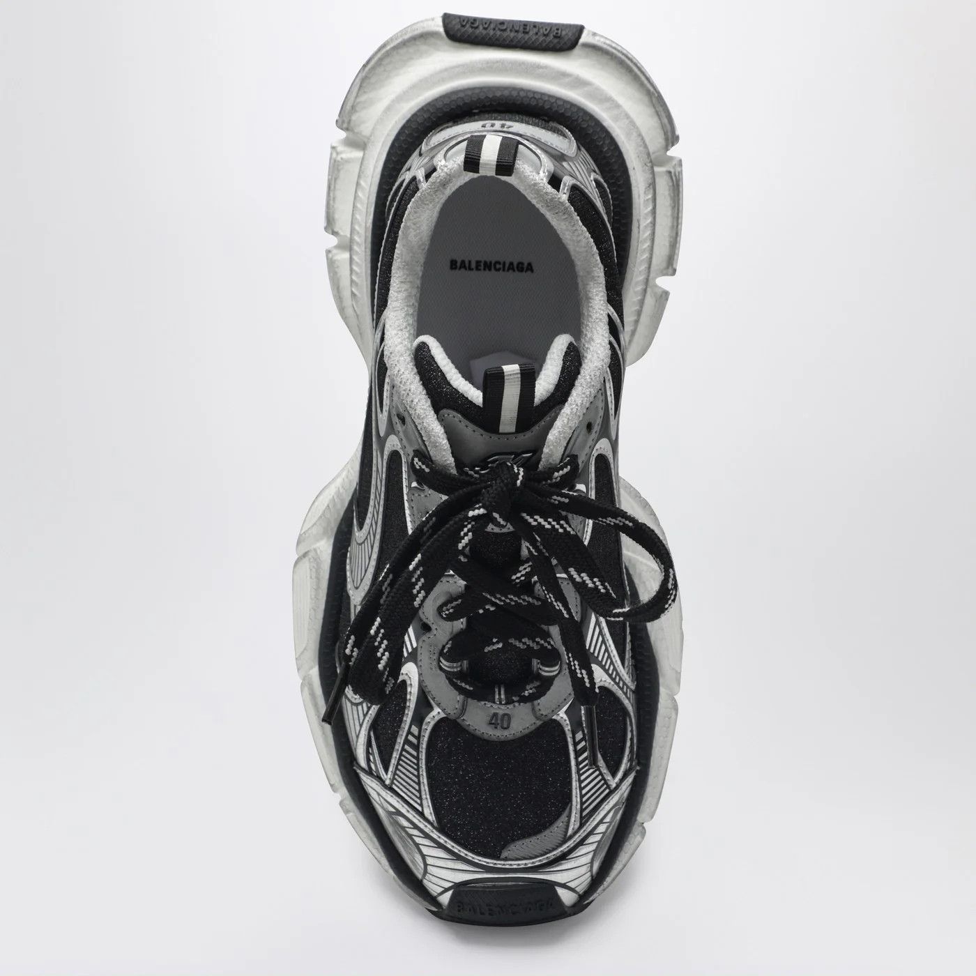 Balenciaga o1d2blof0426 3XL Sneakers in Black/Silver Size US 9 / IT 39 - 3 Thumbnail
