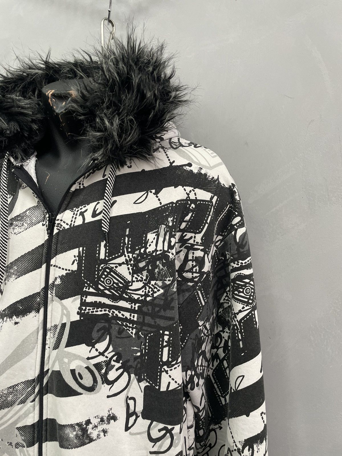 Ed Hardy Rare Fur Ed Hardy over print hoodie y2k if six was nine Size US L / EU 52-54 / 3 - 5 Thumbnail