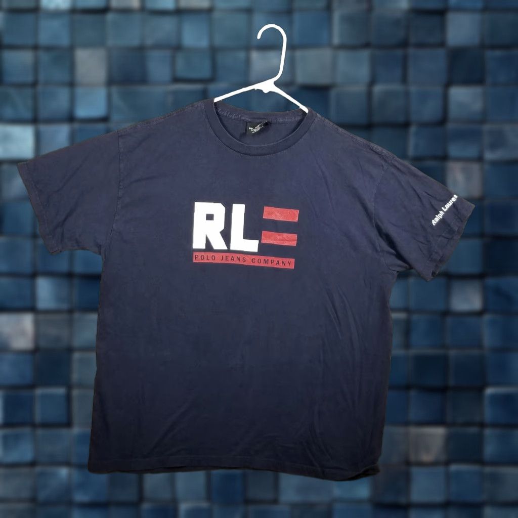 Ralph Lauren VINTAGE Polo Jeans Co. Ralph Lauren Shirt Mens Large Blue RL Logo Graphic T-Shirt Size US L / EU 52-54 / 3 - 1 Thumbnail