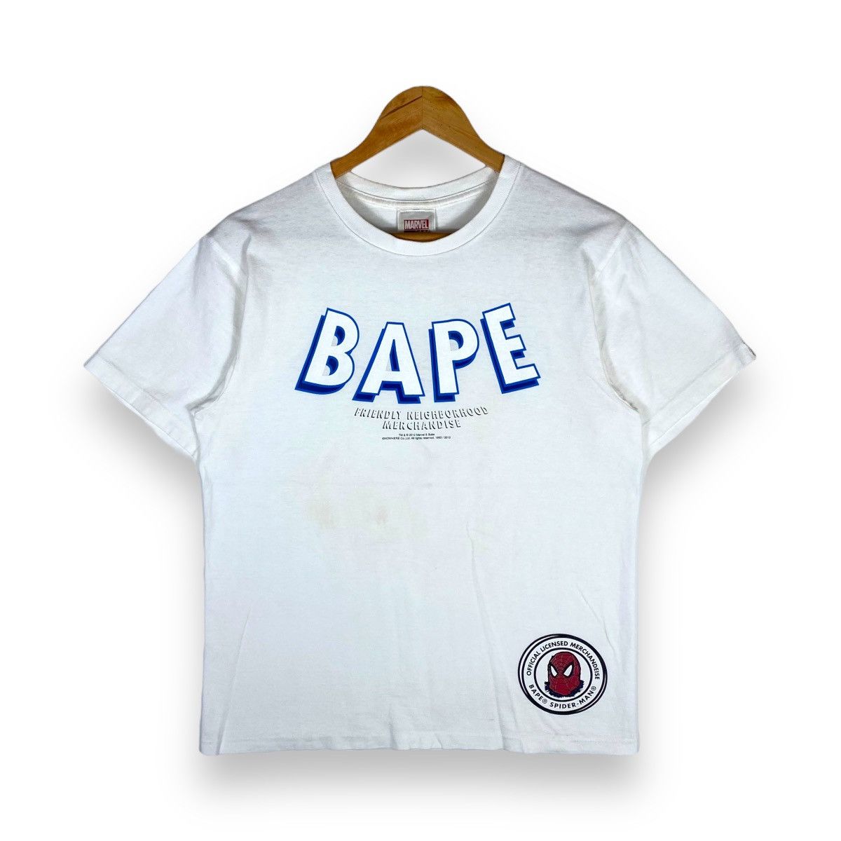BAPE FRIENDLY NEIGHBORHOOD MERCHANDISE MARVEL 2012 TEE