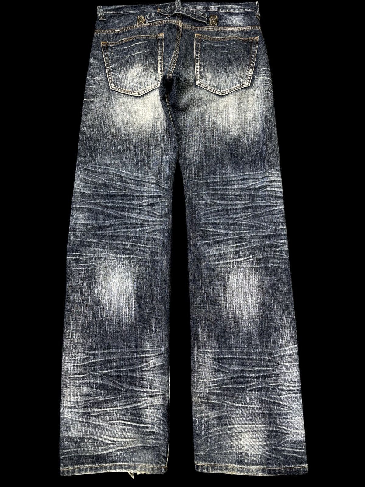 Japanese Brand 💥Insane Artisanal Sorridere Distressed Denim F782 Size US 33 - 2 Thumbnail
