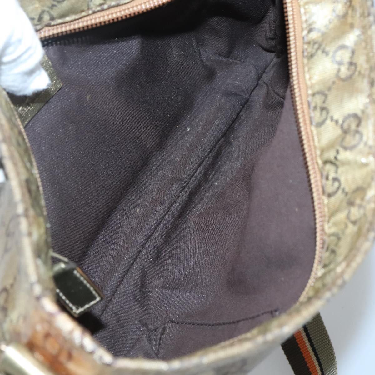 Gucci GUCCI GG Crystal Shoulder Bag Brown Gold Size ONE SIZE - 16 Thumbnail