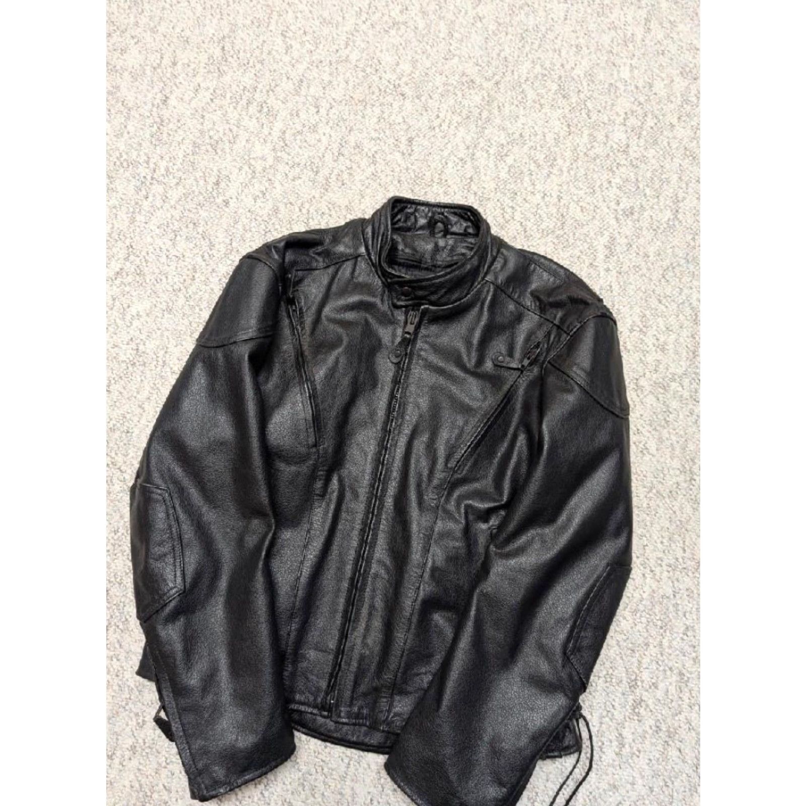 Vintage VINTAGE Raider Motorcycle Jacket L Black Leather Venting 1990s Cafe Racer Mens Size US L / EU 52-54 / 3 - 7 Thumbnail