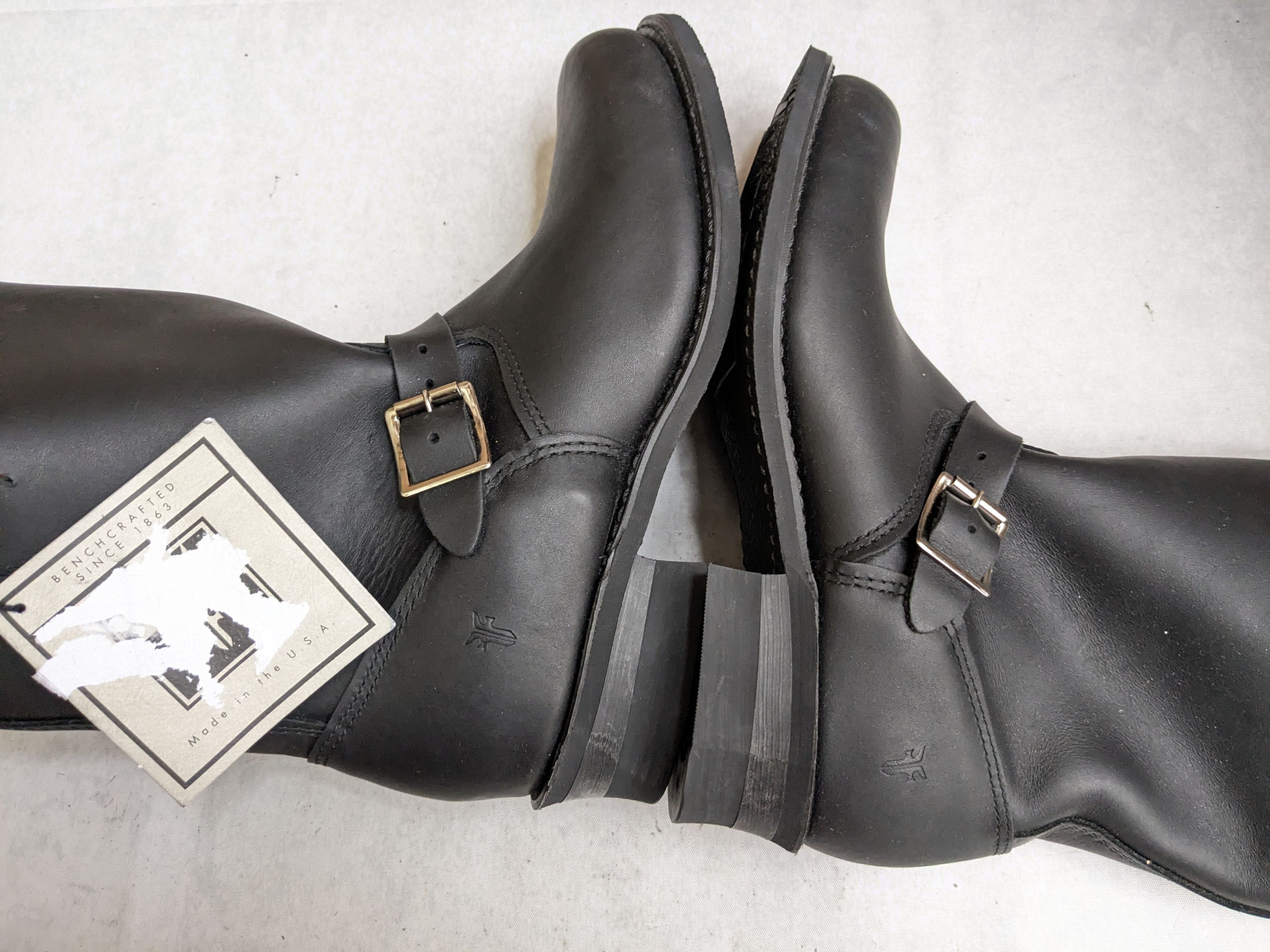 Frye Frye Engineer Boots Black Leather 10 M Leather Buckle Size US 10 / EU 43 - 7 Thumbnail