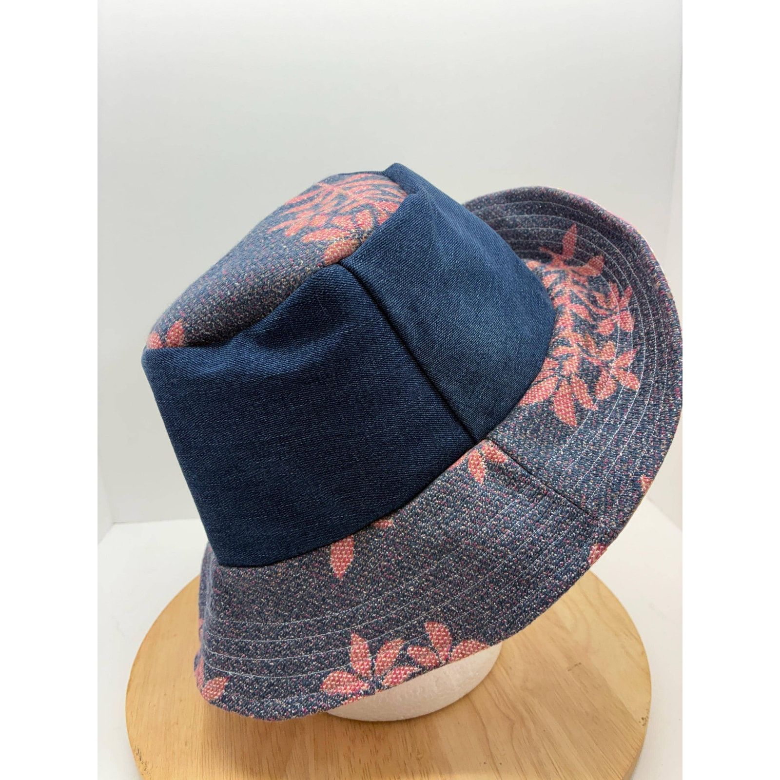 Other The Bloom — Upcycled Denim & Floral Sparkle Bucket Hat Size ONE SIZE - 6 Thumbnail