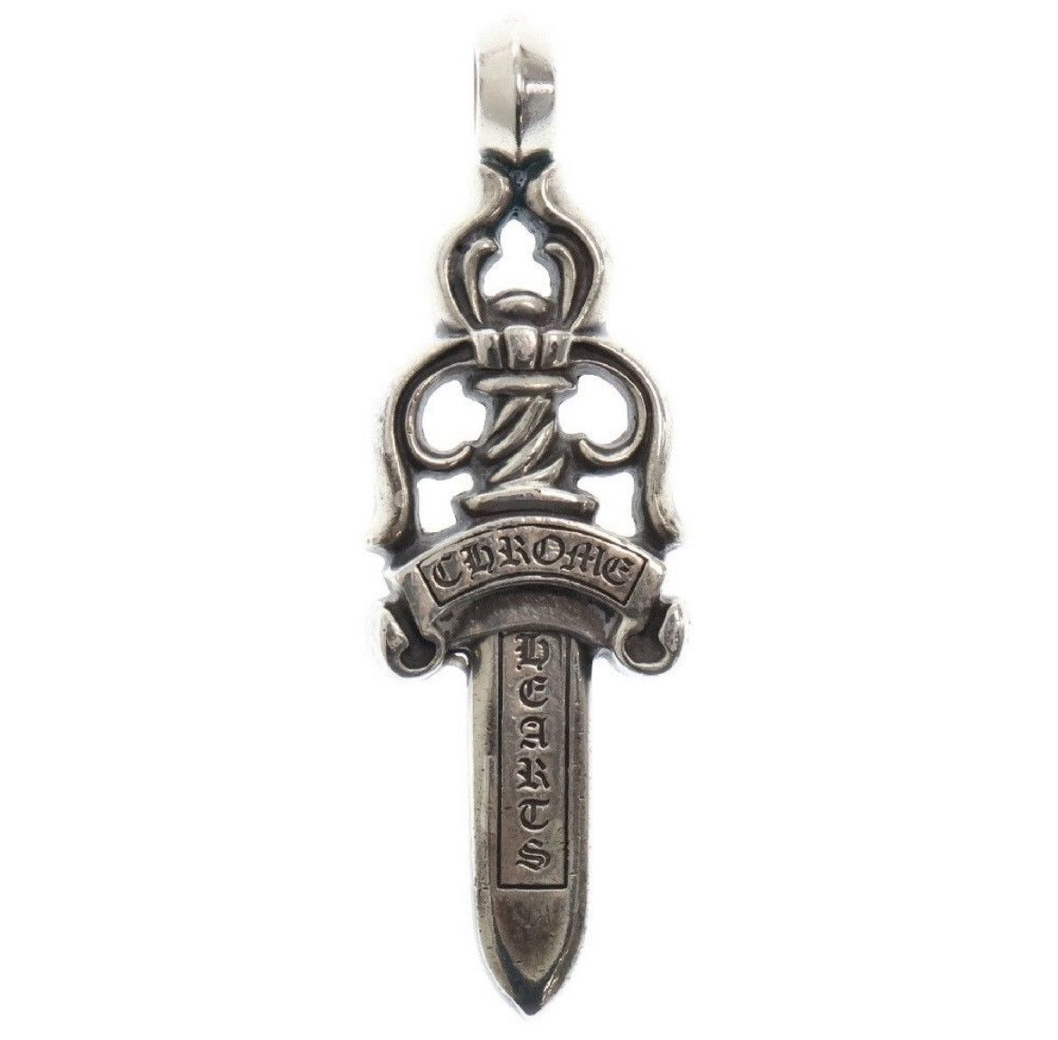 Chrome Hearts Dagger Pendant Necklace Silver