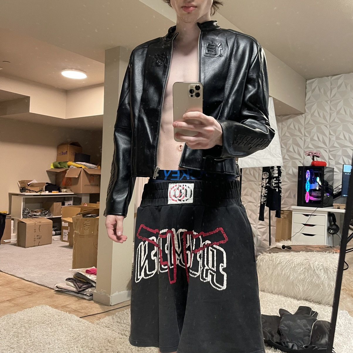 Japanese Brand RYE CHASIN "CHASE"追逐“ RACING LEATHER JACKET Size US M / EU 48-50 / 2 - 8 Thumbnail