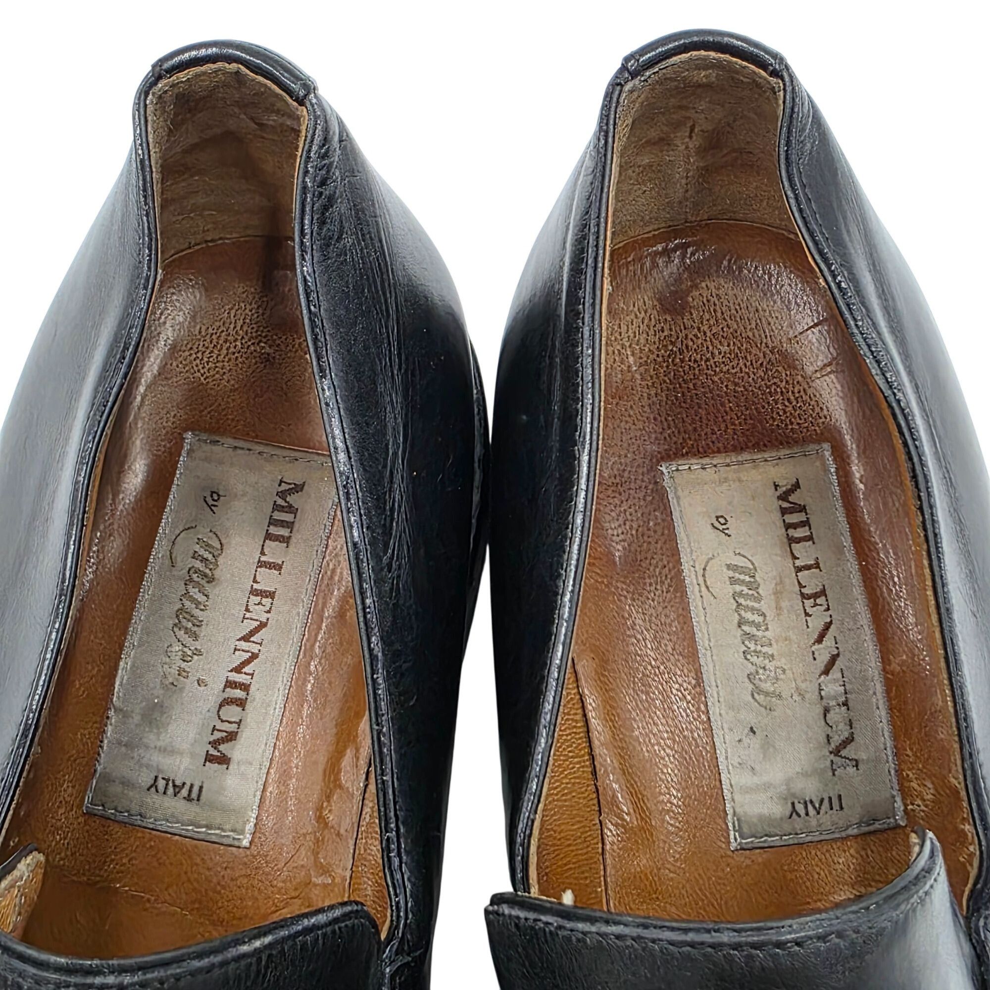Mauri Vintage Mauri Millennium Mens 13 Black Leather Dress Shoes Size US 13 / EU 46 - 6 Thumbnail