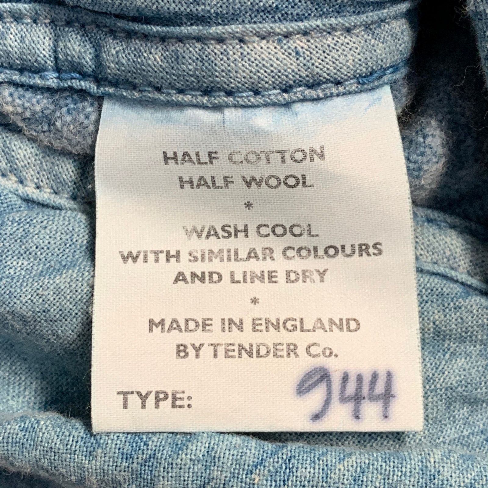 Tender Co. TENDER Size XXL Blue Indigo Patchwork Cotton Wool Jacket Size US XXL / EU 58 / 5 - 7 Thumbnail