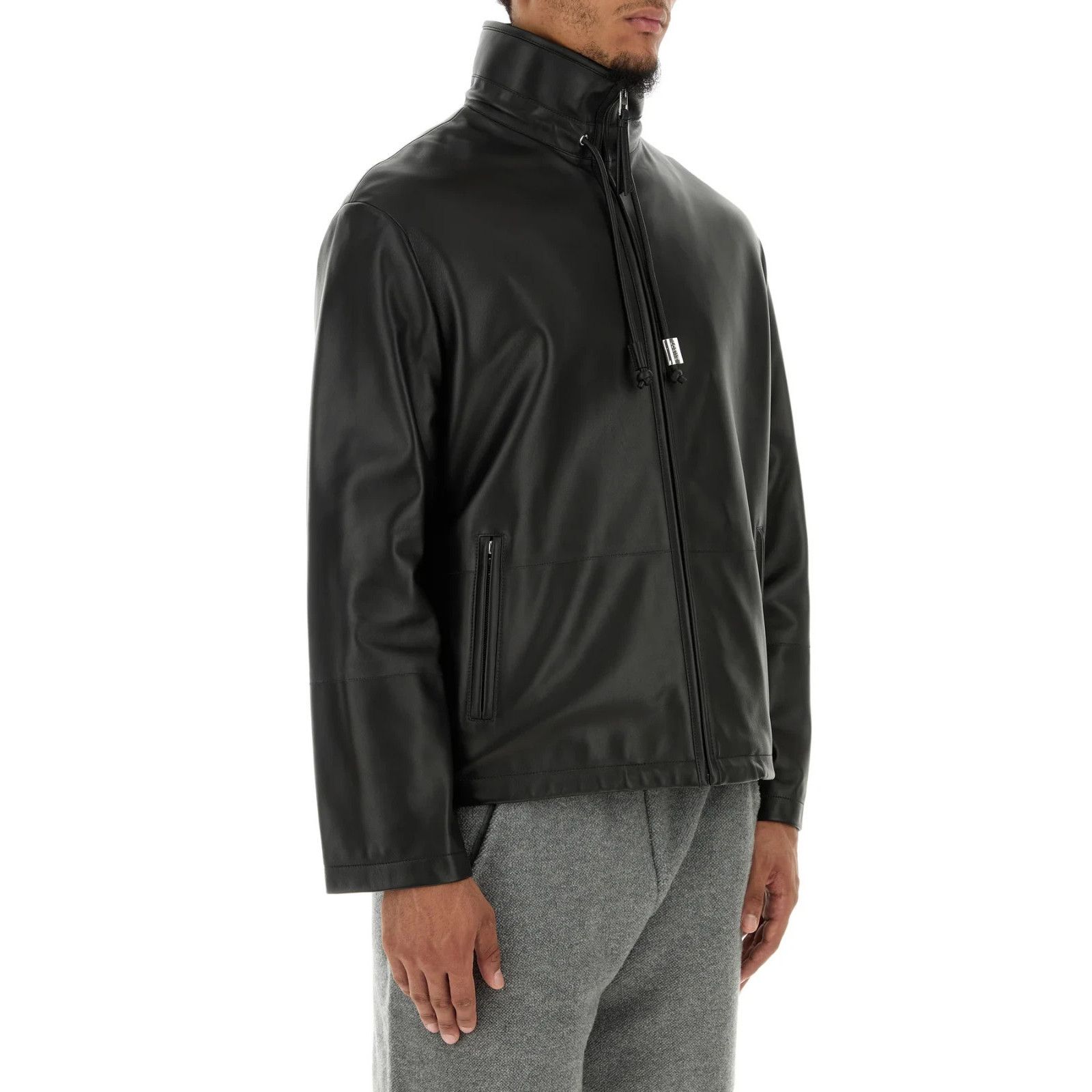 Loewe LOEWE Black Leather Jacket New & Authentic (Men's size:50;) Size US M / EU 48-50 / 2 - 3 Thumbnail