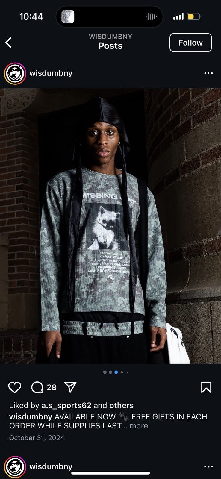 Other wisdumbny “Missing Cat” green camo thermal Size US L / EU 52-54 / 3 - 3 Thumbnail