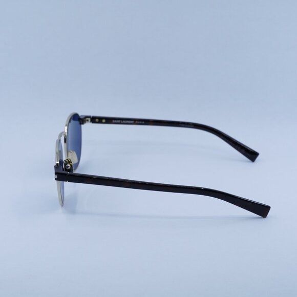 Saint Laurent Paris Saint Laurent SL707 004 Sunglasses Gold/Havana Round Frame Size ONE SIZE - 6 Thumbnail