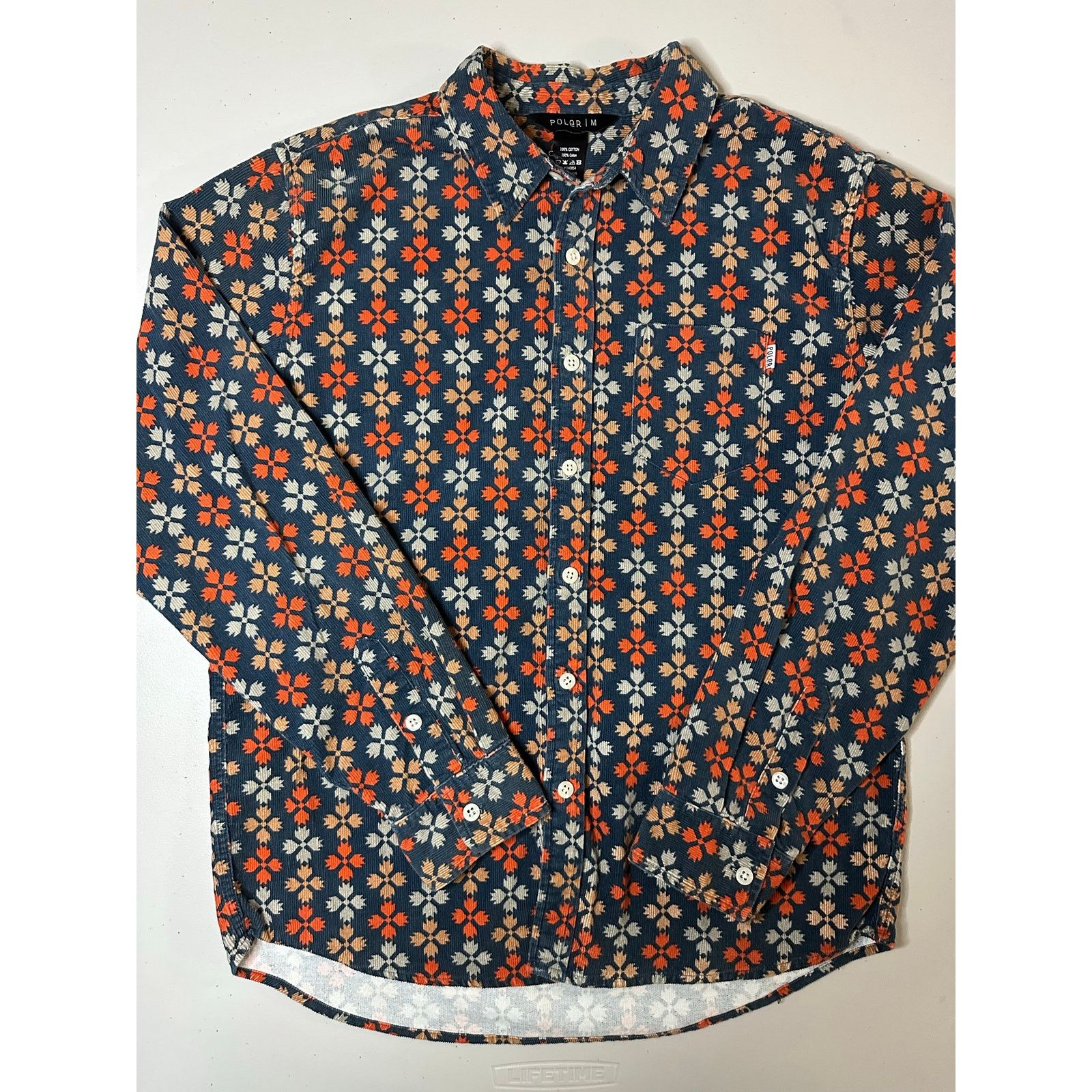 Poler Poler Corduroy Button Down Shirt Size M Bear Paw Print Camp Size US M / EU 48-50 / 2 - 1 Thumbnail