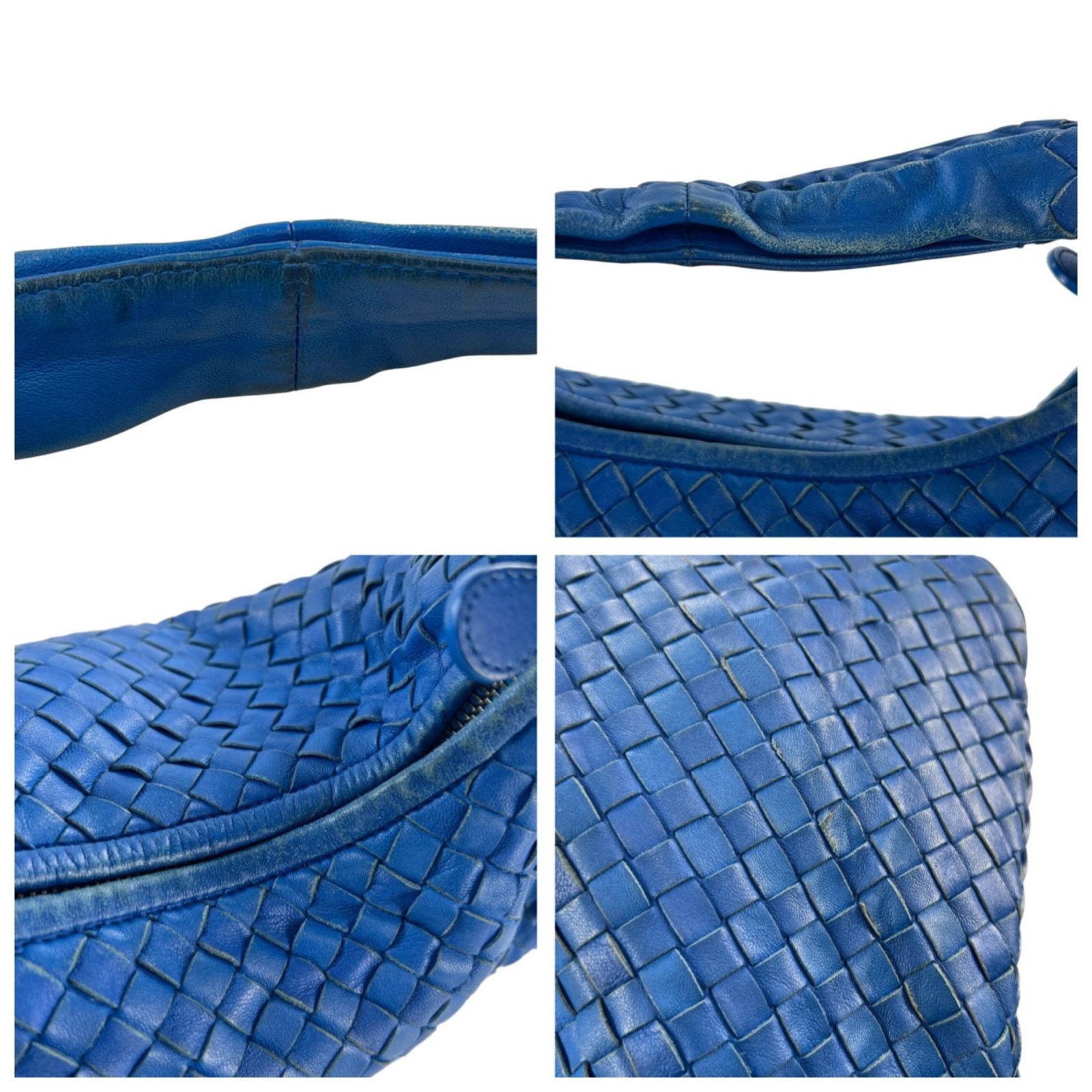 Bottega Veneta Bottega Veneta Blue Intrecciato Leather Hobo Bag Size ONE SIZE - 13 Thumbnail