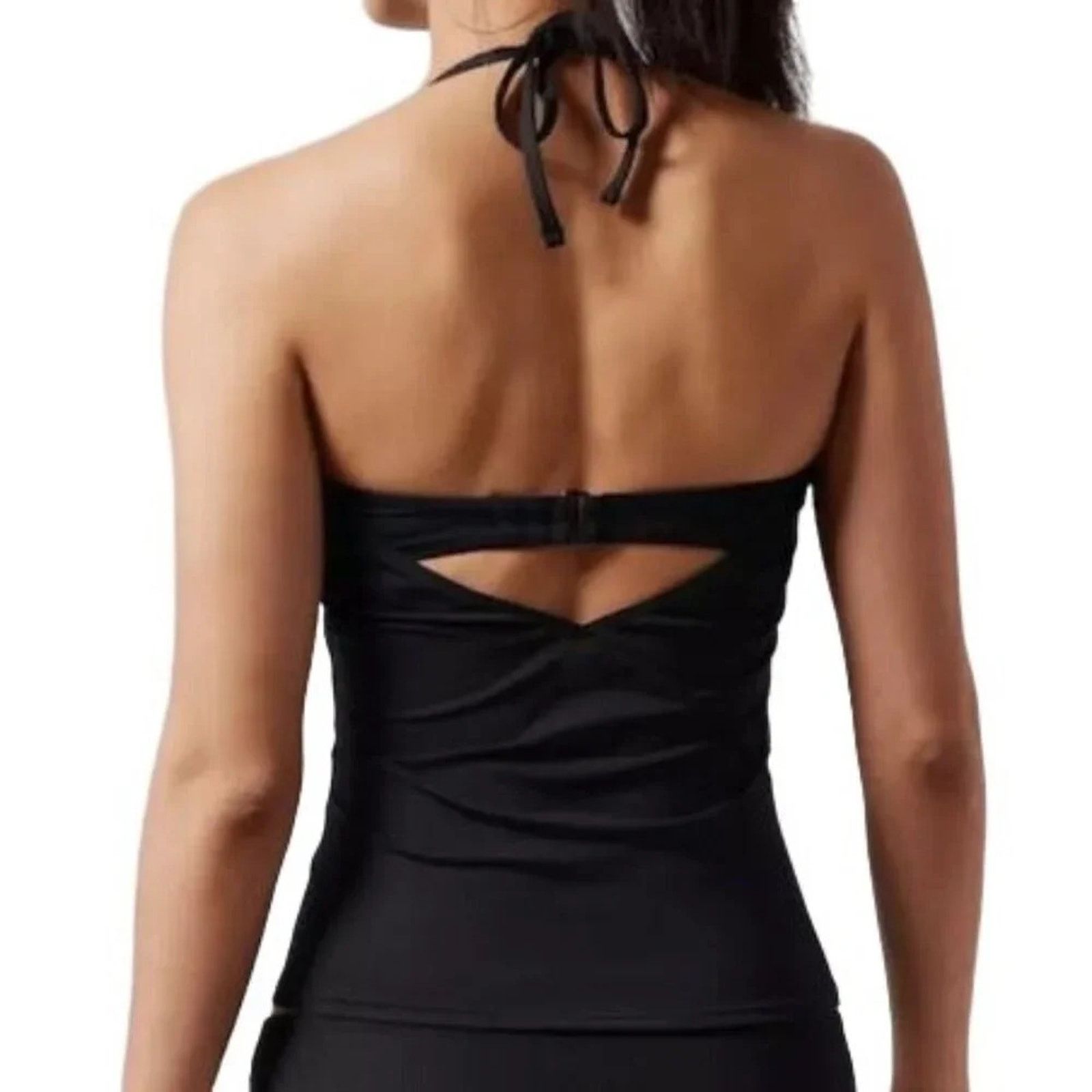Athleta Athleta Hampton Bra Cup Tankini Top Black #798481 38B/C Size ONE SIZE - 6 Thumbnail