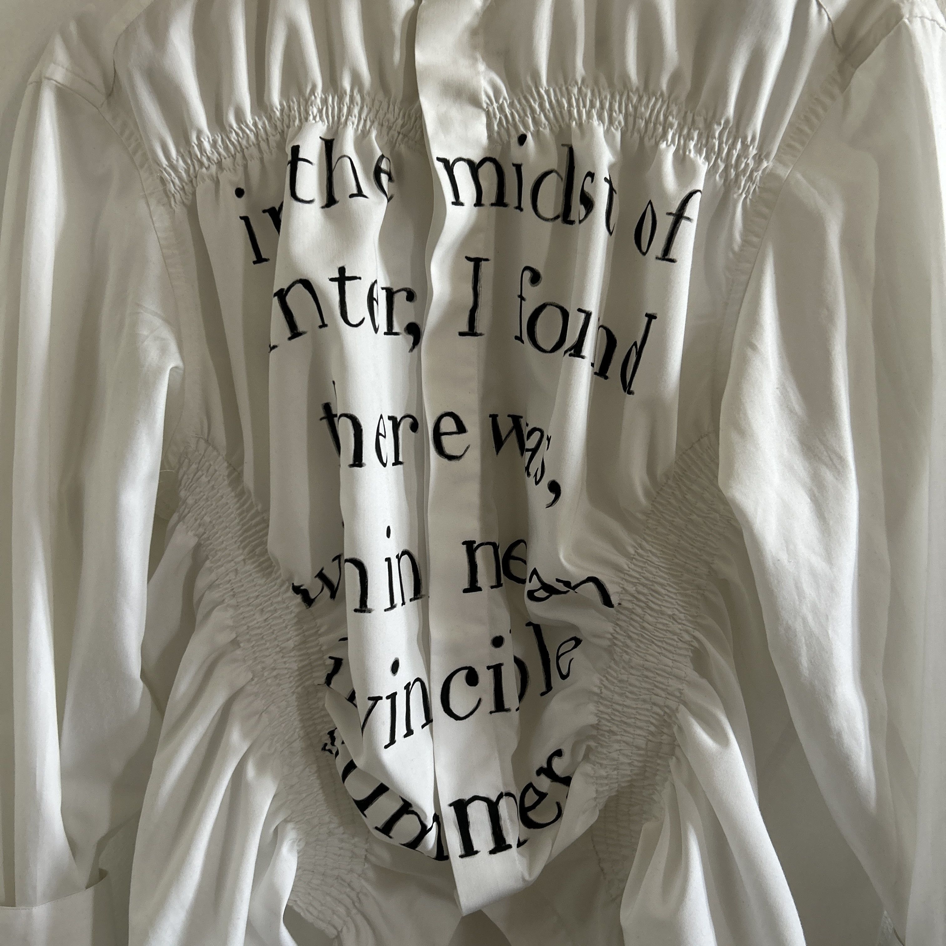Custommade Upcycled White Albert Camus Quote Shirt Size M / US 6-8 / IT 42-44 - 12 Thumbnail