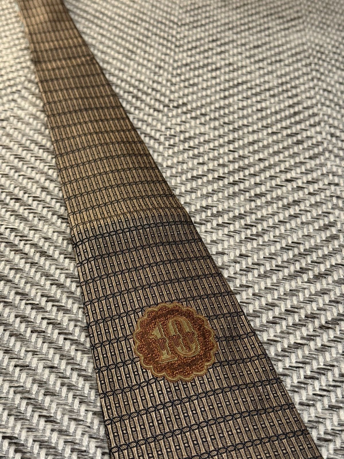 Jean Paul Gaultier Jean Paul Gaultier Vintage Checked Pegasus Crest Tie Size ONE SIZE - 4 Thumbnail