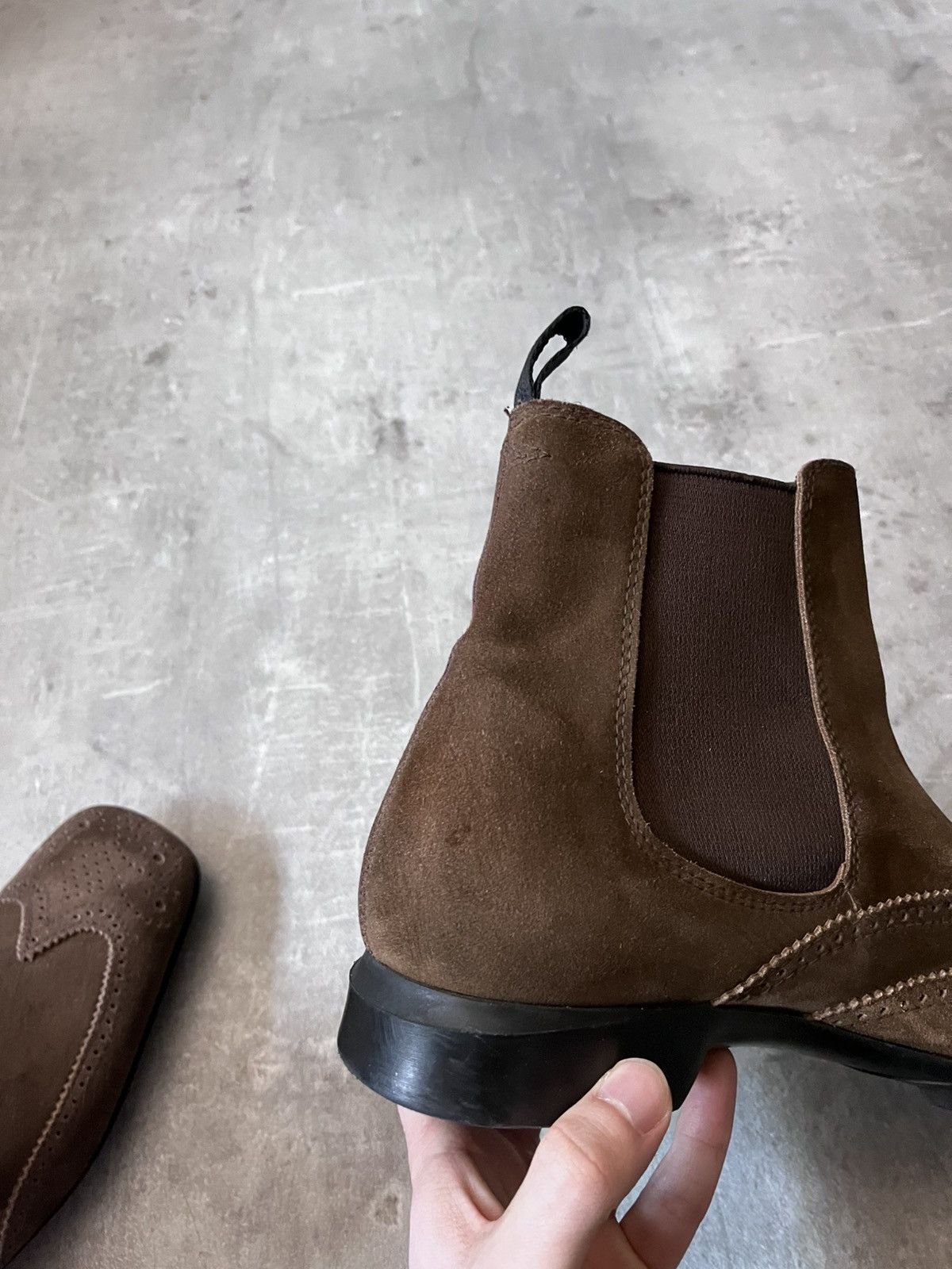 Miu Miu Miu Miu vintage chelsea boots 90s brown suede Size US 9 / EU 42 - 12 Thumbnail