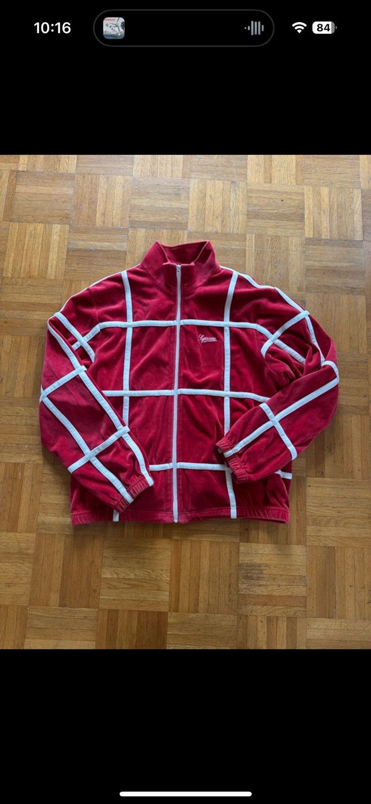 Supreme Supreme Grid Taping Velour Jacket SS20 Size US L / EU 52-54 / 3 - 1 Thumbnail