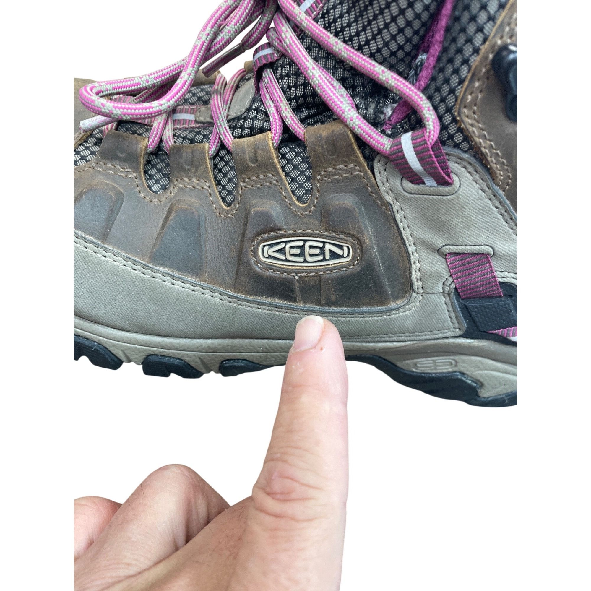 KEEN Keen Dry Womans Brown Pink Suede Waterproof Hike Boots Sz 10 Size US 10 / IT 40 - 20 Thumbnail