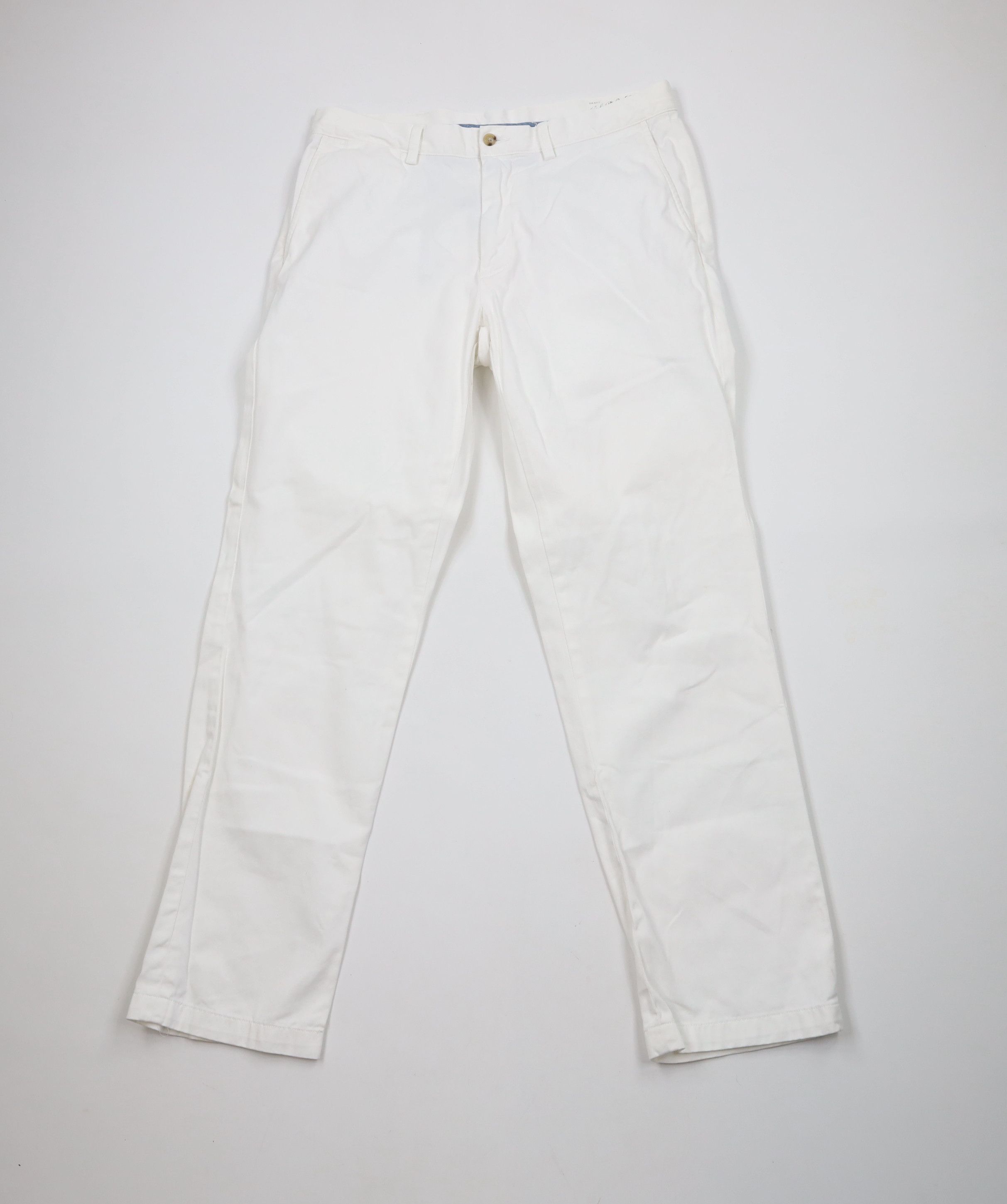 Ralph Lauren × Vintage Vintage Ralph Lauren Classic Fit Chino Pants White Cotton Size US 33 - 1 Thumbnail