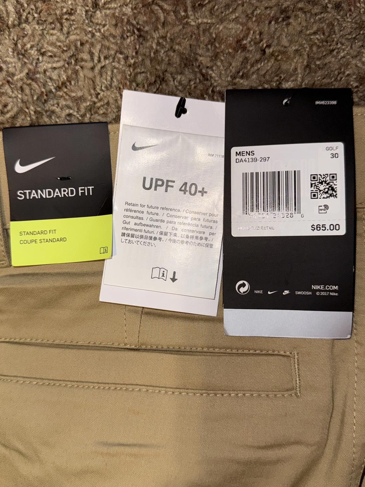 Nike Nike Men's Dri-FIT Uv 10.5" Golf Chino Shorts Size US 30 / EU 46 - 10 Thumbnail