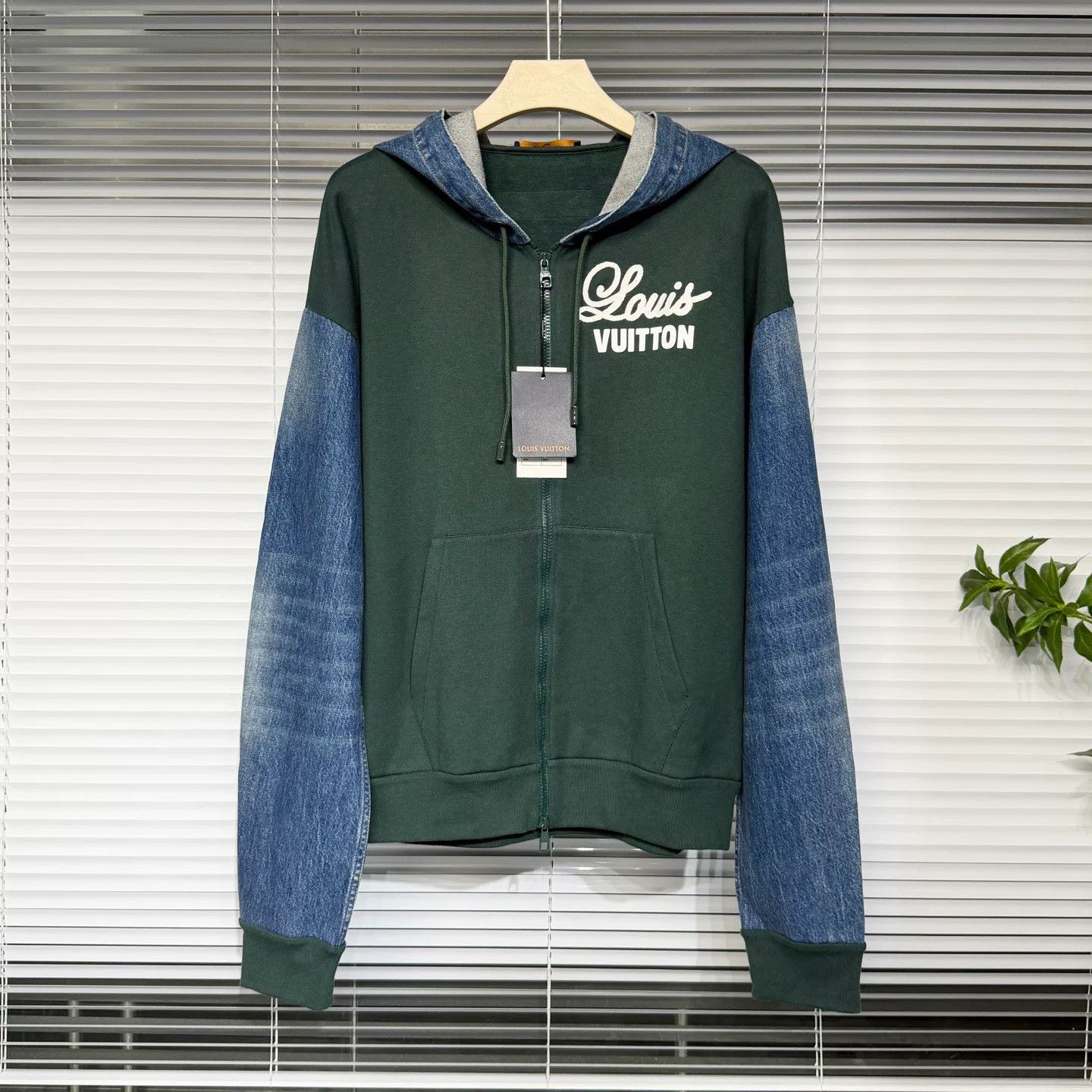 Louis Vuitton LV Denim Patchwork Zip Hoodie XL Size US XL / EU 56 / 4 - 1 Thumbnail