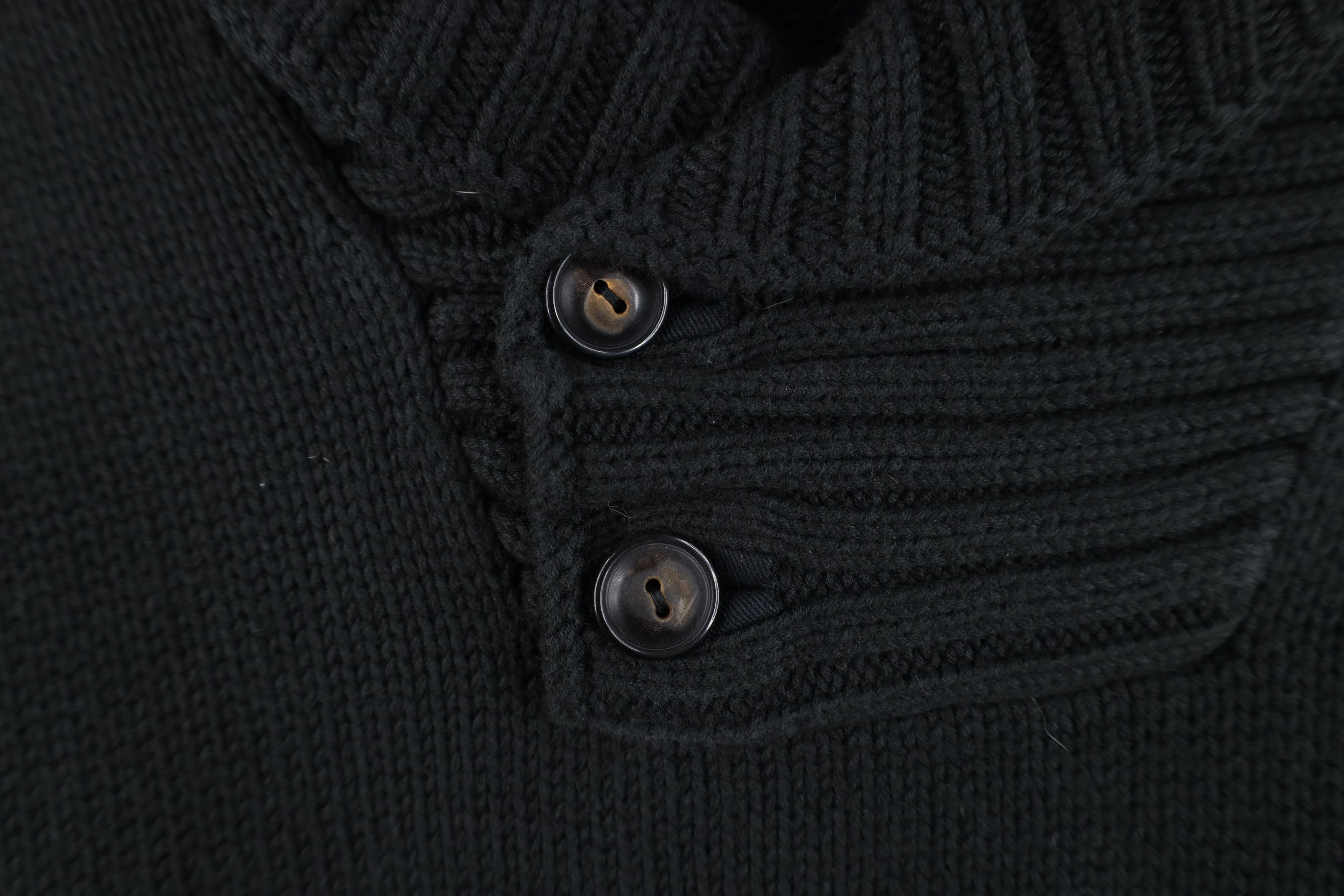Ralph Lauren Vintage 90s Ralph Lauren Heavyweight Knit Shawl Sweater Size US XL / EU 56 / 4 - 4 Thumbnail