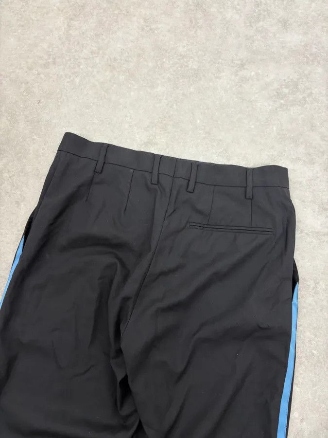 Raf Simons Raf Simons Black Wool Tailored Pants with Blue Line Size US 30 / EU 46 - 8 Thumbnail