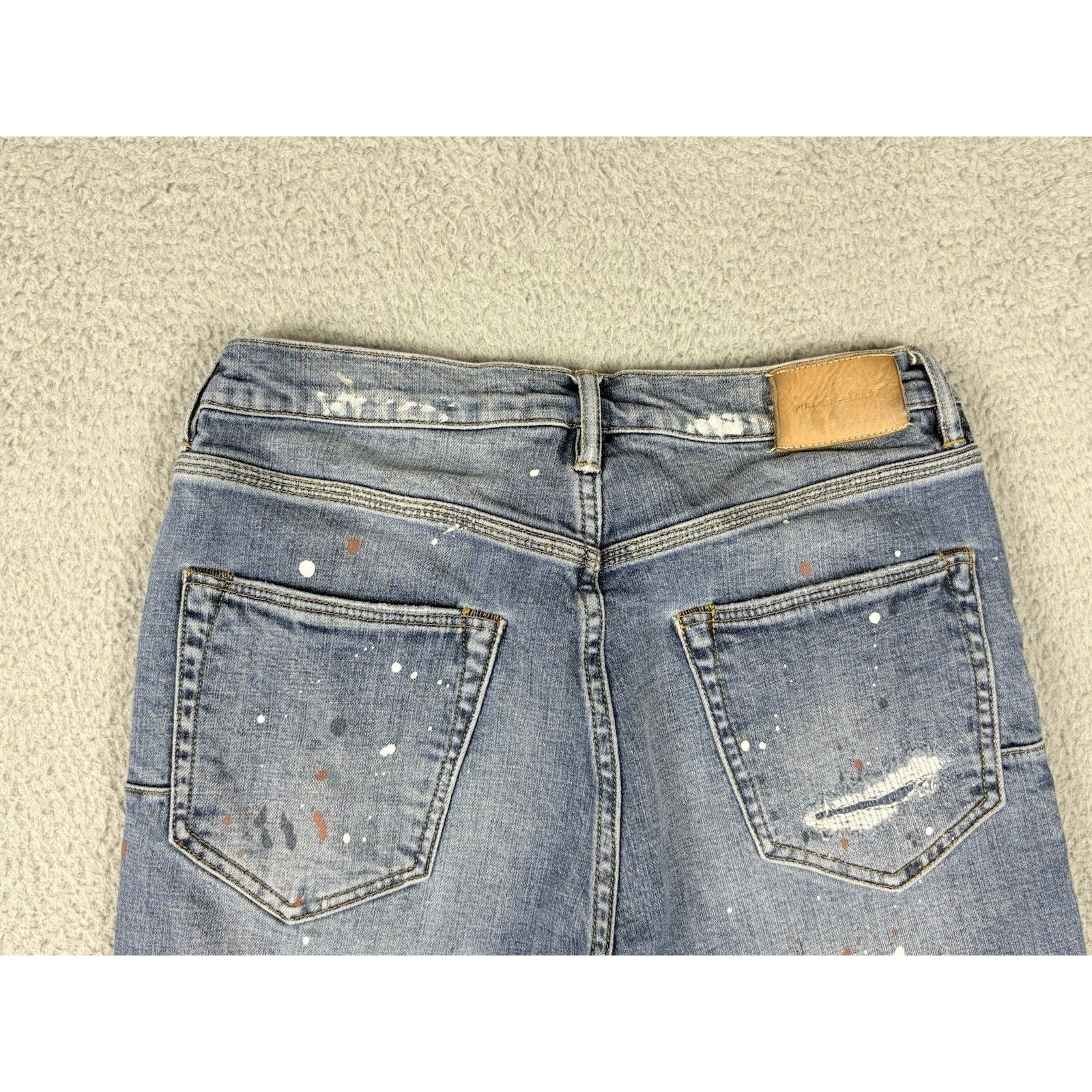 Purple Brand Purple Brand Jeans Men’s 31 Blue Splatter P001 Distress Moto Size US 31 - 8 Thumbnail