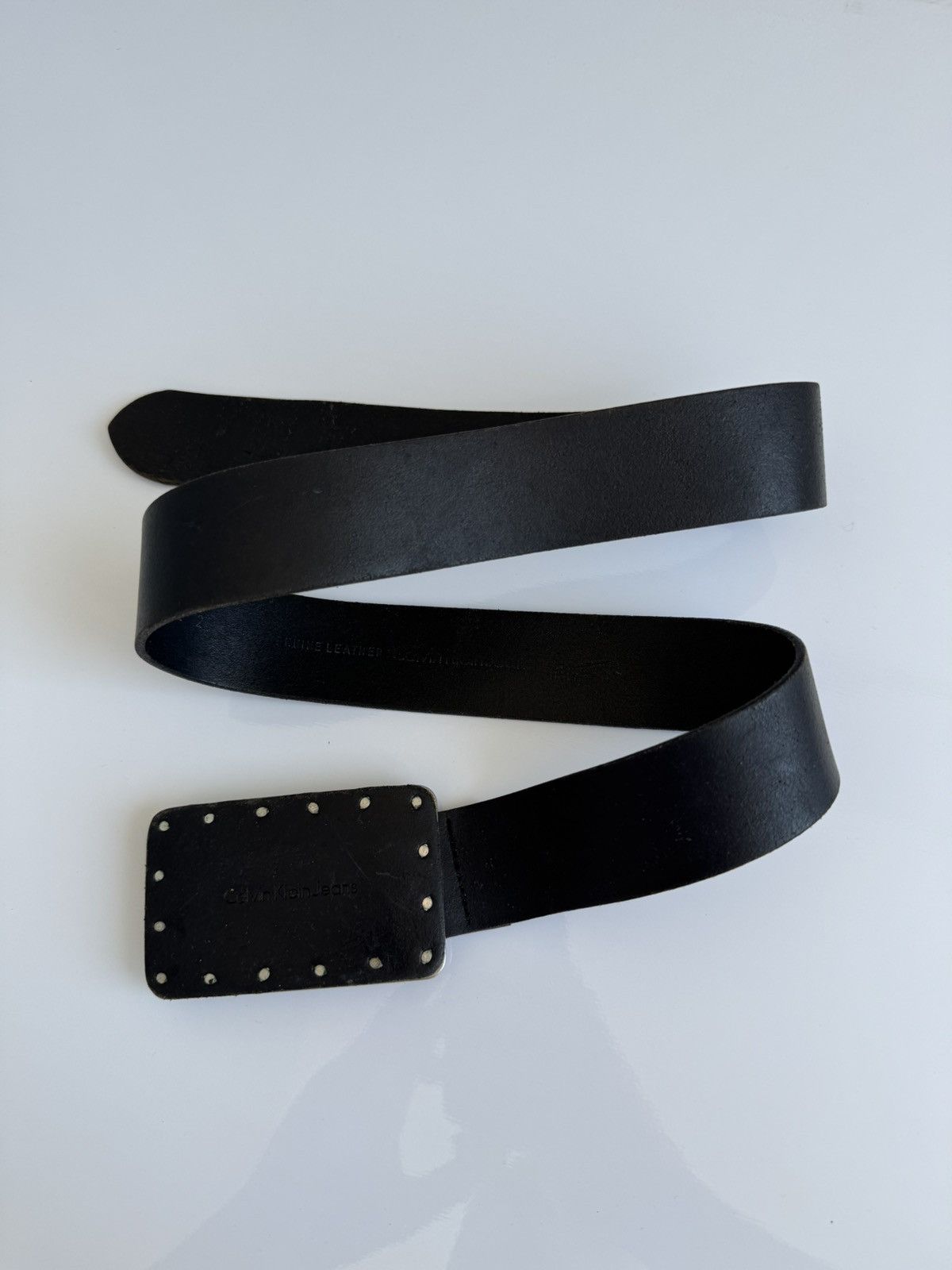 Calvin Klein Calvin Klein Jeans Leather Belt Vintage Size ONE SIZE - 3 Thumbnail