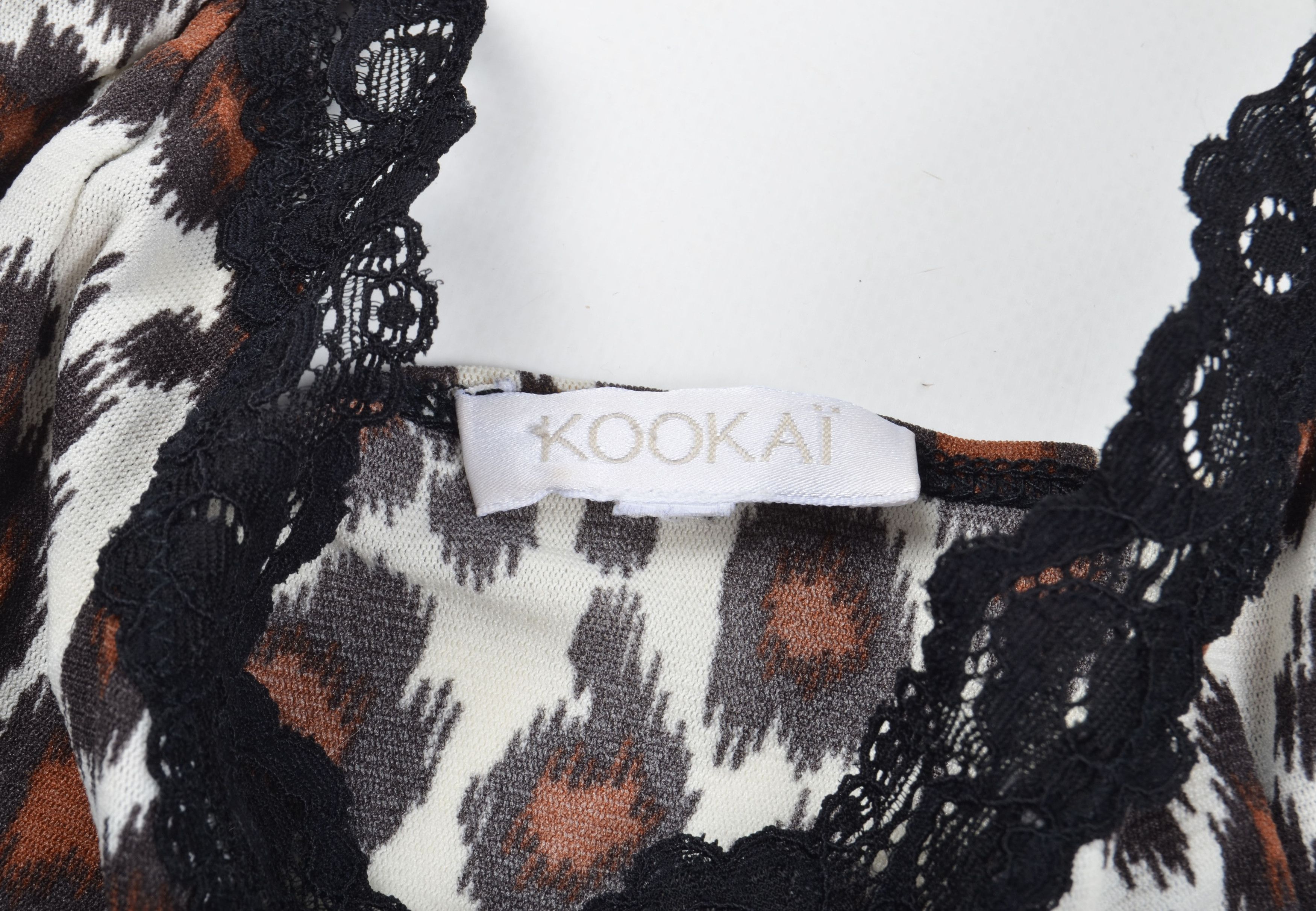 Vintage Vintage Kookai Y2K Mob Wife Mesh Leopard Halter Top Size S / US 4 / IT 40 - 6 Thumbnail