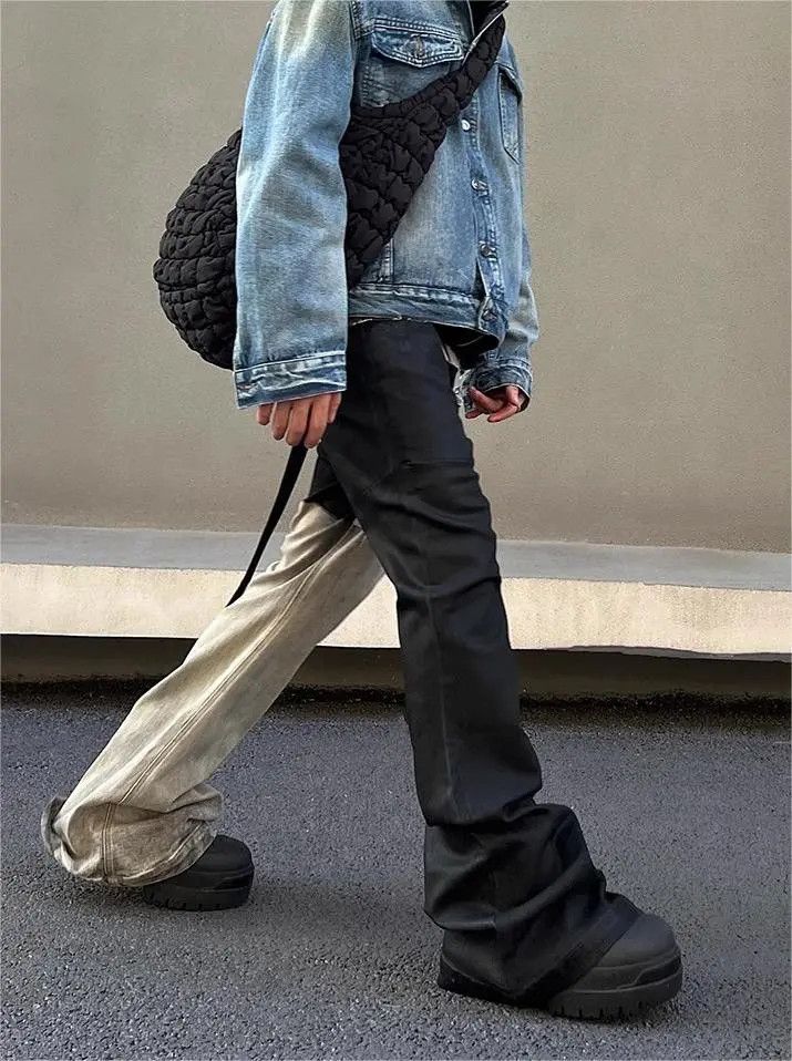Japanese Brand × Jean Coin Spliced straight leg micro flared jeans street Size US 30 / EU 46 - 5 Thumbnail