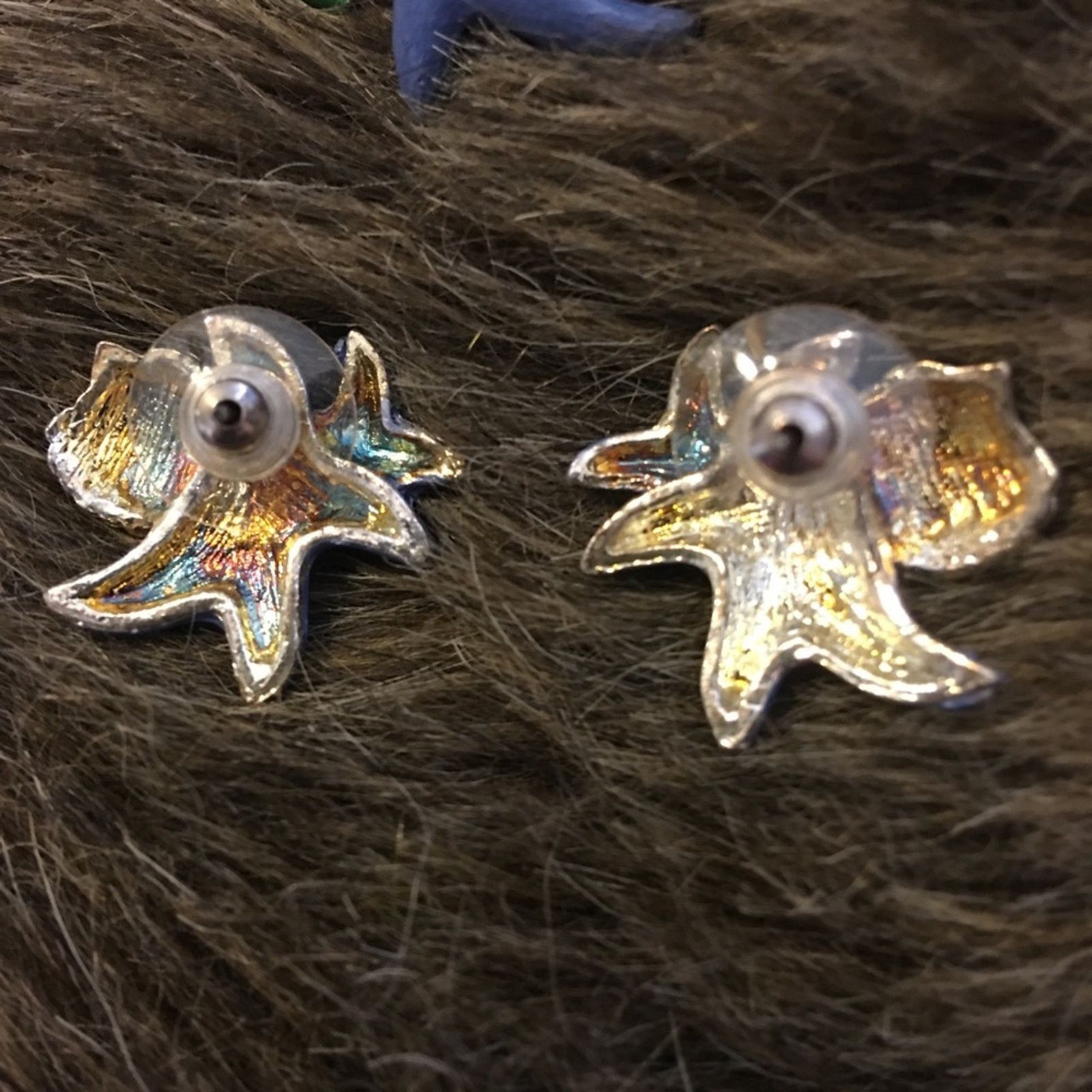 Jewelry Seahorse and shell painted metal jewelry set Size ONE SIZE - 8 Thumbnail