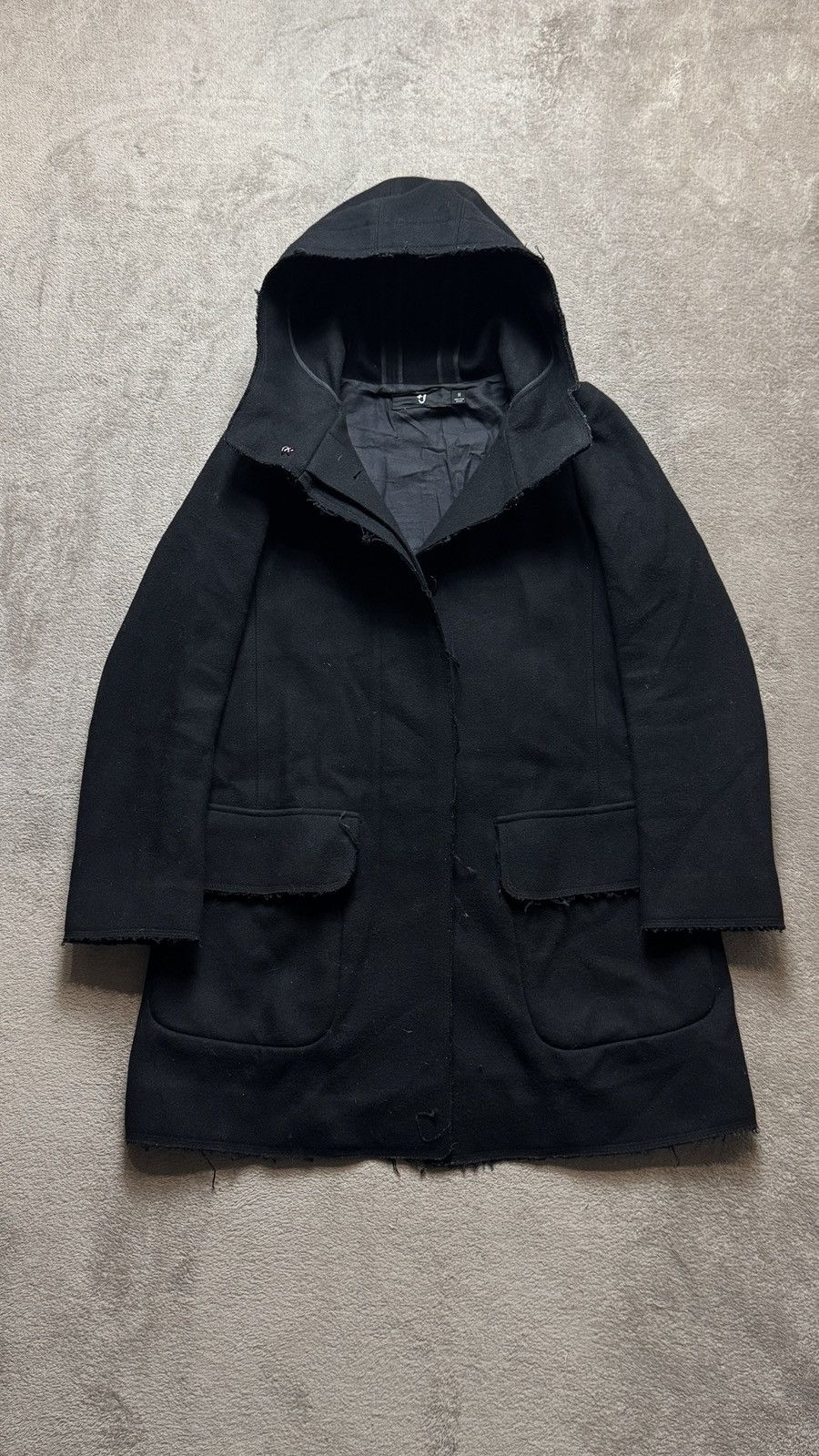 Jil Sander Uniglo +J Raw Edge Wool Coat Jacket cdg yohji yamamoto lgb Size M / US 6-8 / IT 42-44 - 1 Thumbnail