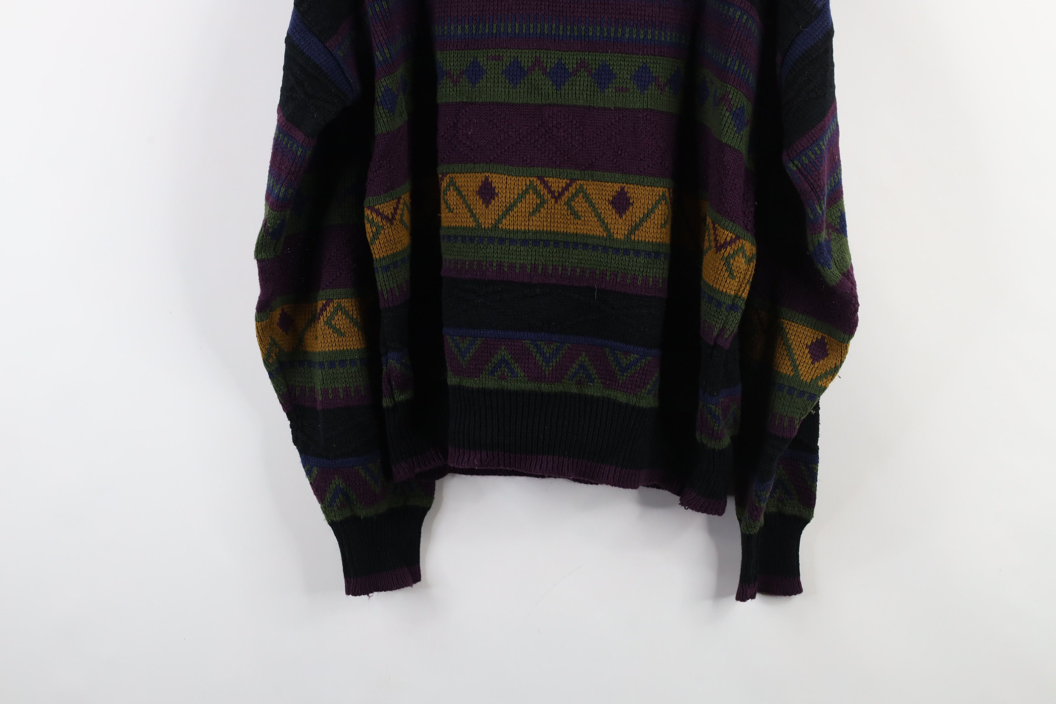Vintage Vintage 90s Coogi Style Fair Isle Knit Crewneck Sweater Size L / US 10 / IT 46 - 10 Thumbnail