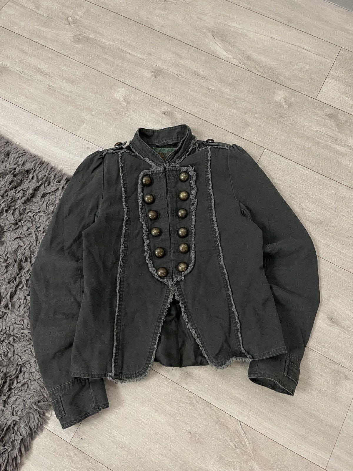 Hedi Slimane 🔥00'S NAPOLEON MILITARY GOTHIC WASHED JACKET JAPAN Size S / US 4 / IT 40 - 2 Thumbnail