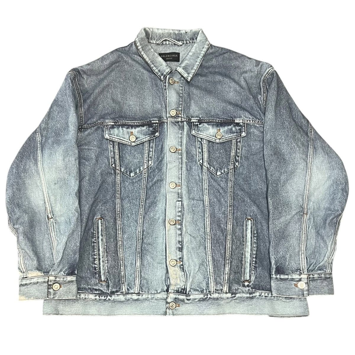 Balenciaga BALENCIAGA 2022AW Trompe-l’œil Heavy Cotton Jersey Denim Set Size US XS / EU 42 / 0 - 2 Thumbnail