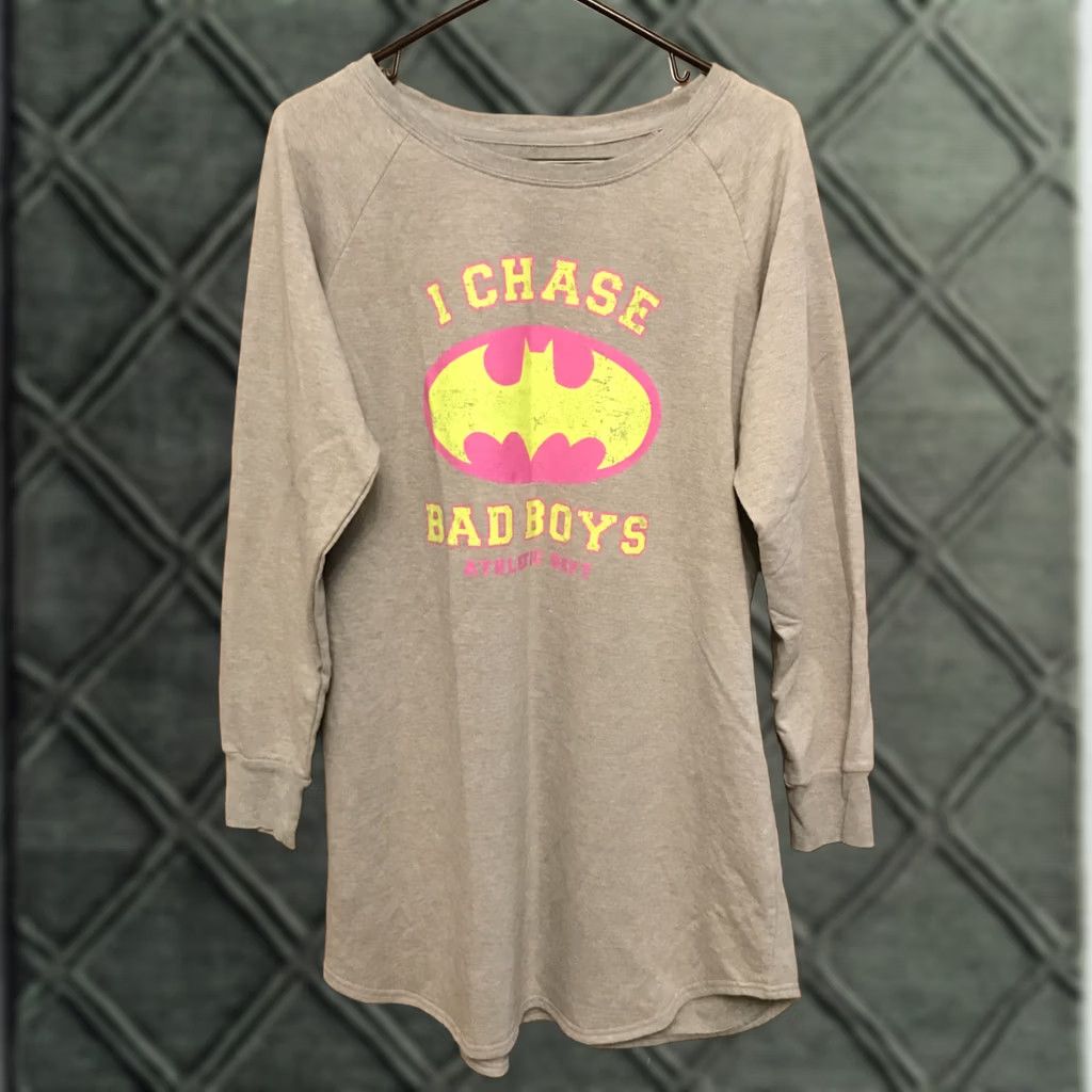 DC Comics DC Comics Shirt Womens XL Gray Sleep Jrs Chase Bad Boys Batman PJs Size XL / US 12-14 / IT 48-50 - 1 Thumbnail
