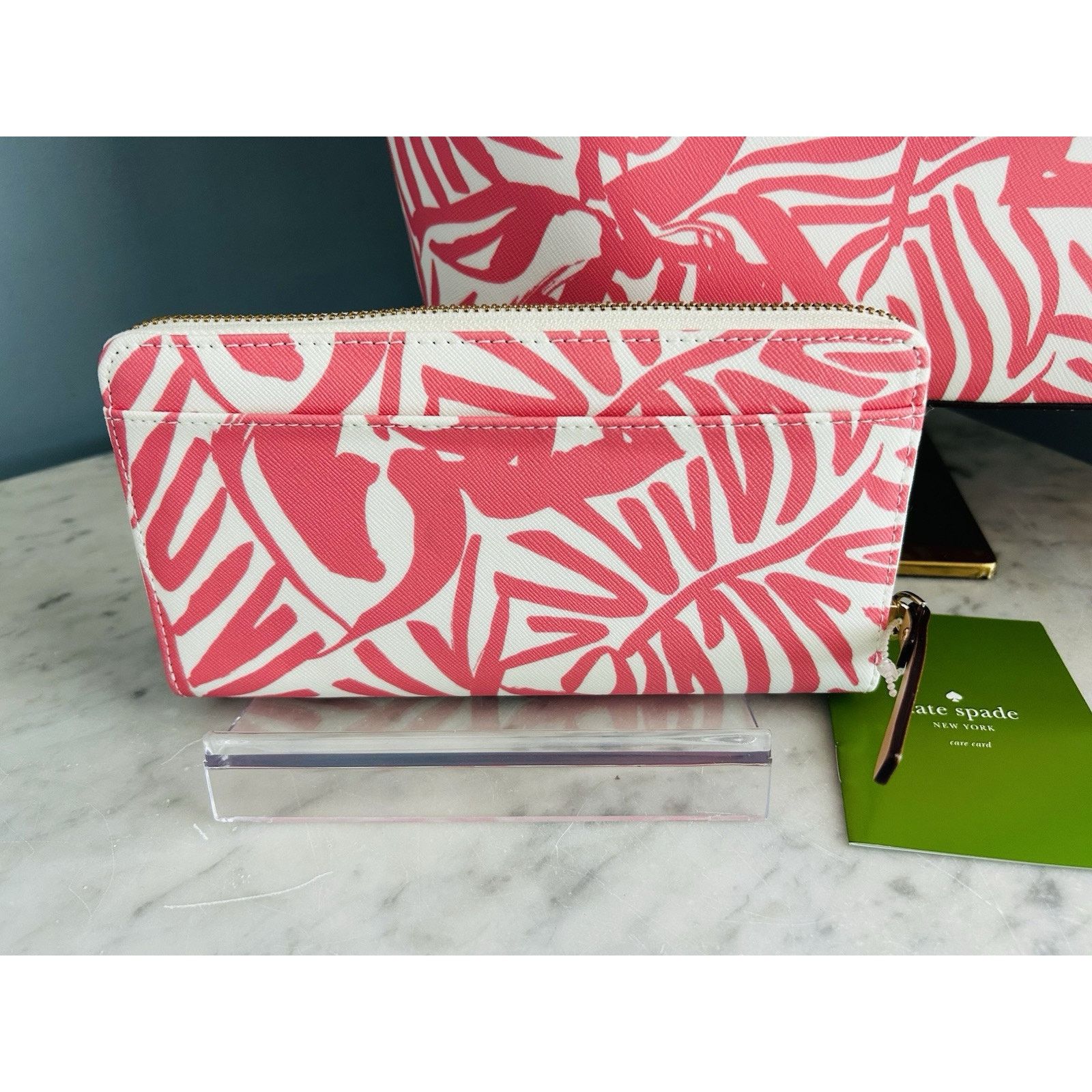 Kate Spade Kate Spade Jules Grant Street Juno Satchel Wallet Palms Pink Size ONE SIZE - 6 Thumbnail