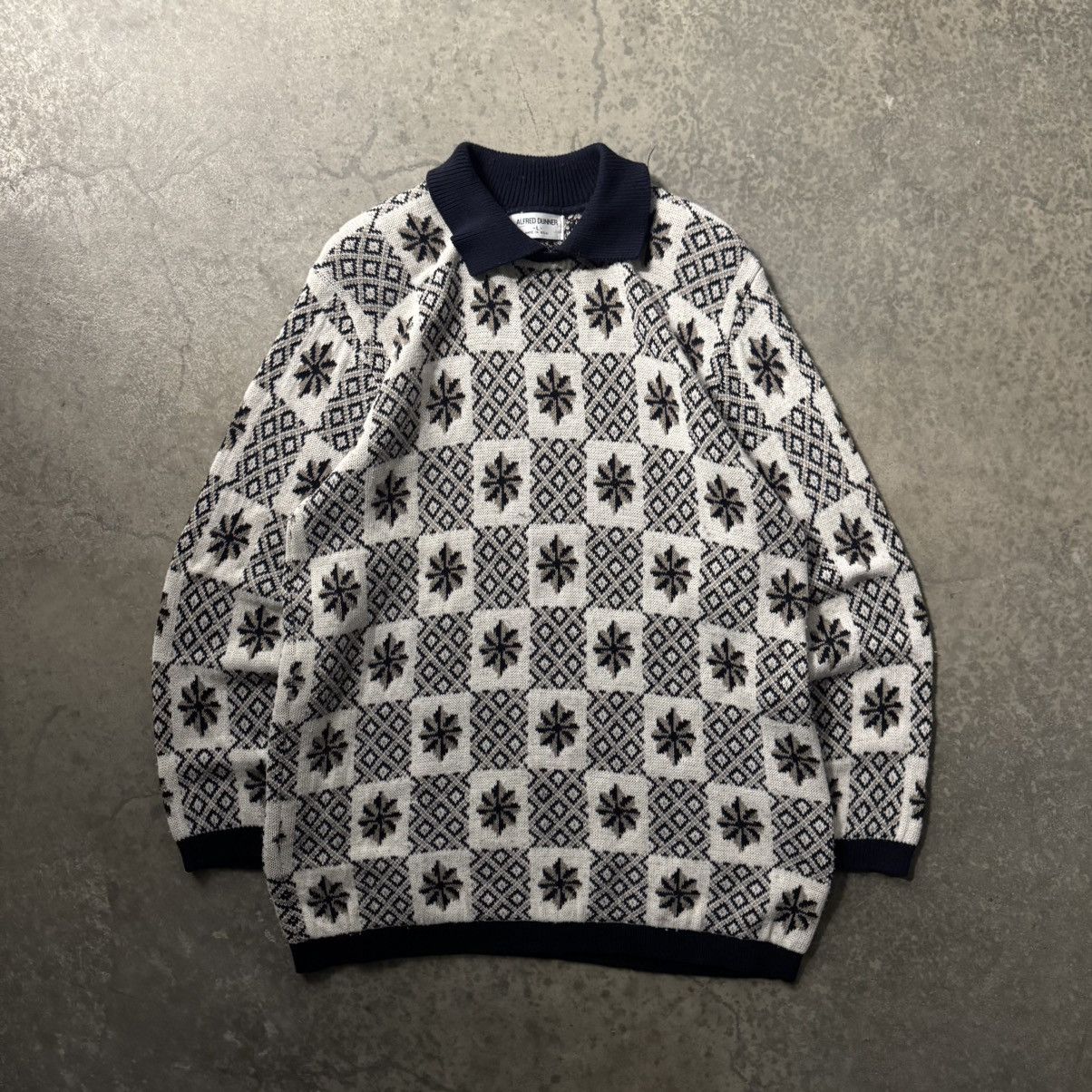 Vintage Vintage 90s Alfred Dunner Pattern Knit Sweater USA Large Size US L / EU 52-54 / 3 - 1 Thumbnail
